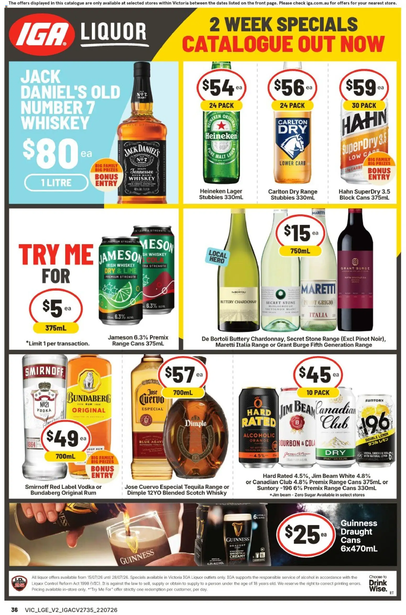 Ritchies catalogue - valid from 22/07/2026 | Page: 2 | Products: Vodka, Whiskey, Lemon, Scotch
