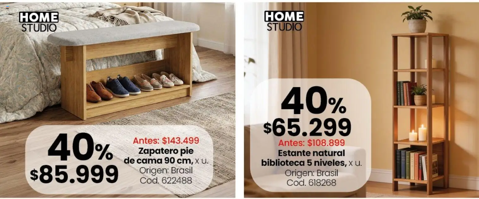 Coto - Bazar, deco, aire libre y mascotas │ válido desde el 29/06/2026 | Página: 4 | Productos: Zapatero, Cama, Estante, Biblioteca
