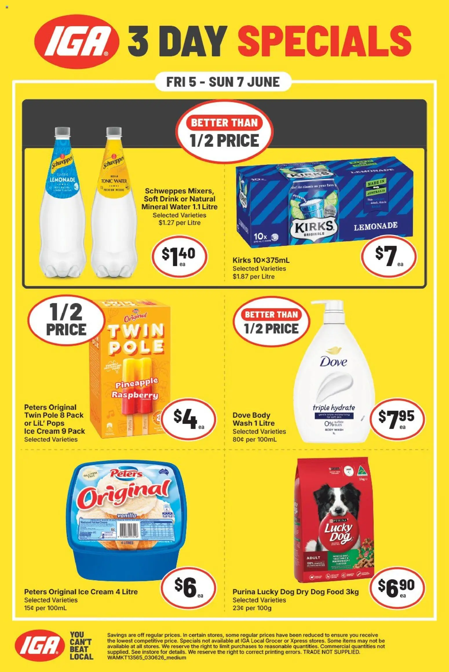 IGA catalogue - valid from 03.06.2026 | Page: 17 | Products: Pineapple, Dog food, Cream, Ice cream