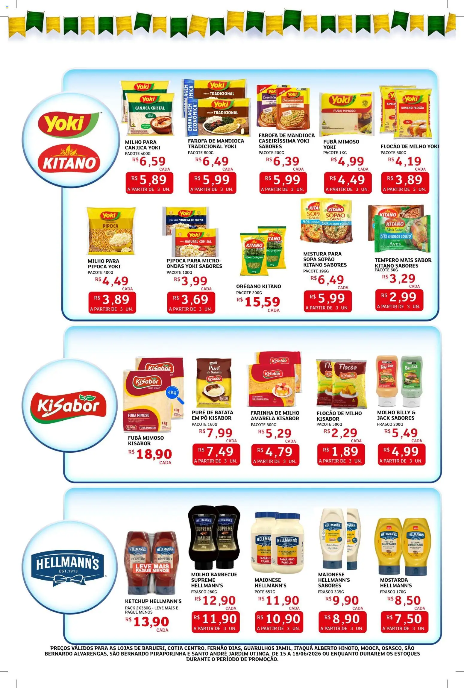 Assaí Atacadista Folheto - válido de 15.06.2026 | Página: 2 | Produtos: Fubá, Carne, Orégano, Pipoca