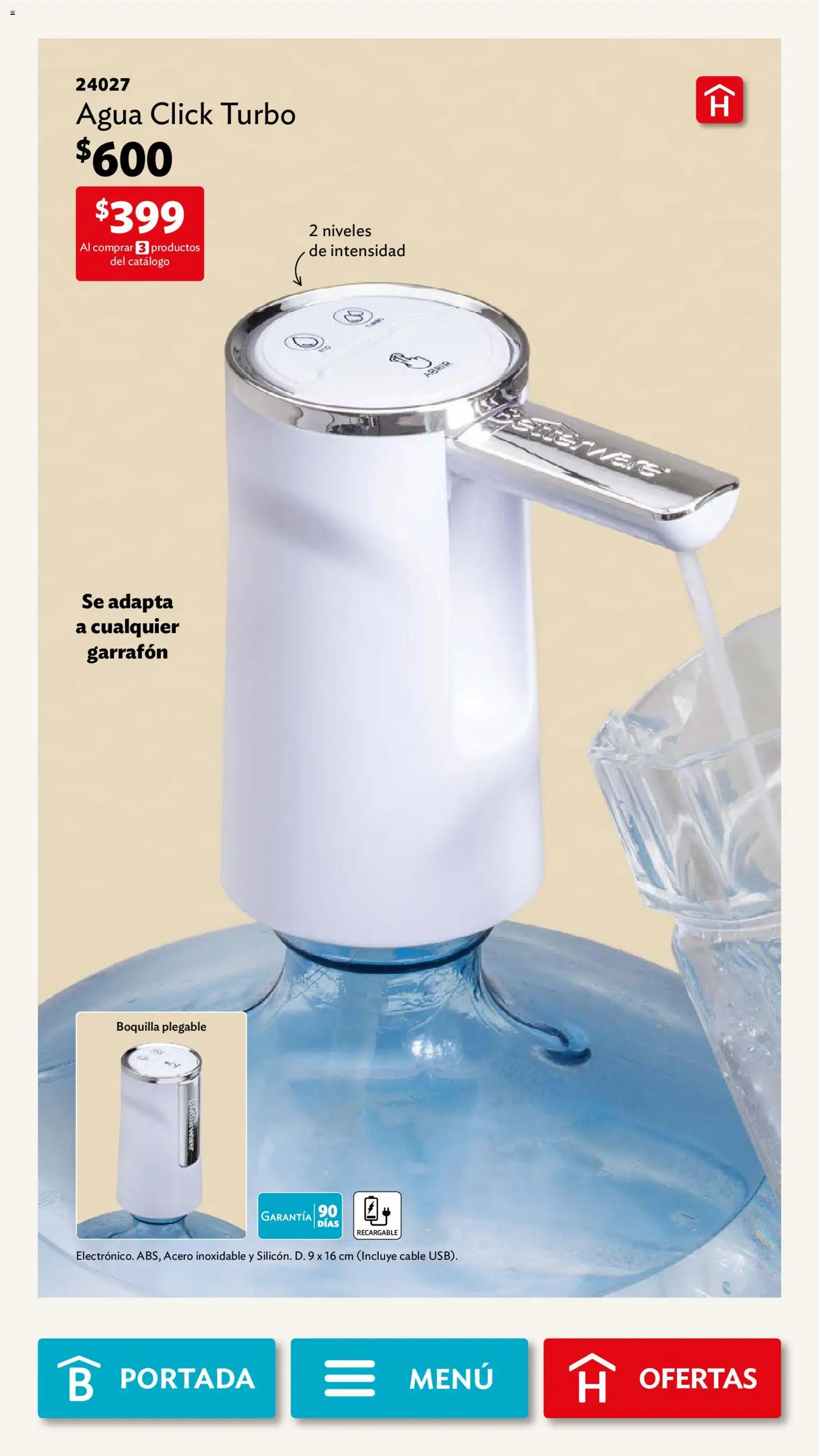 Nuevas ofertas de Betterware válidas en toda la República Mexicana desde el 02/02/2026. ¡Encuentra las mejores ofertas en Betterware campaña 2 2026! | Página: 76 | Productos: Agua, Cable