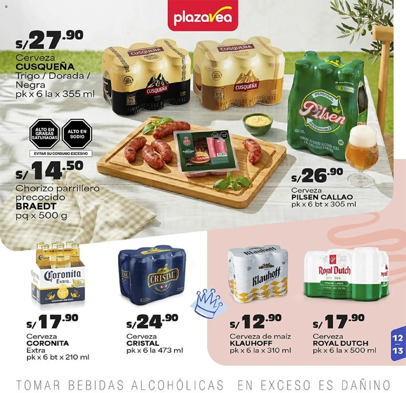 Catálogo Plaza Vea válido desde 08.06.2026 | Página: 13 | Productos: Cerveza