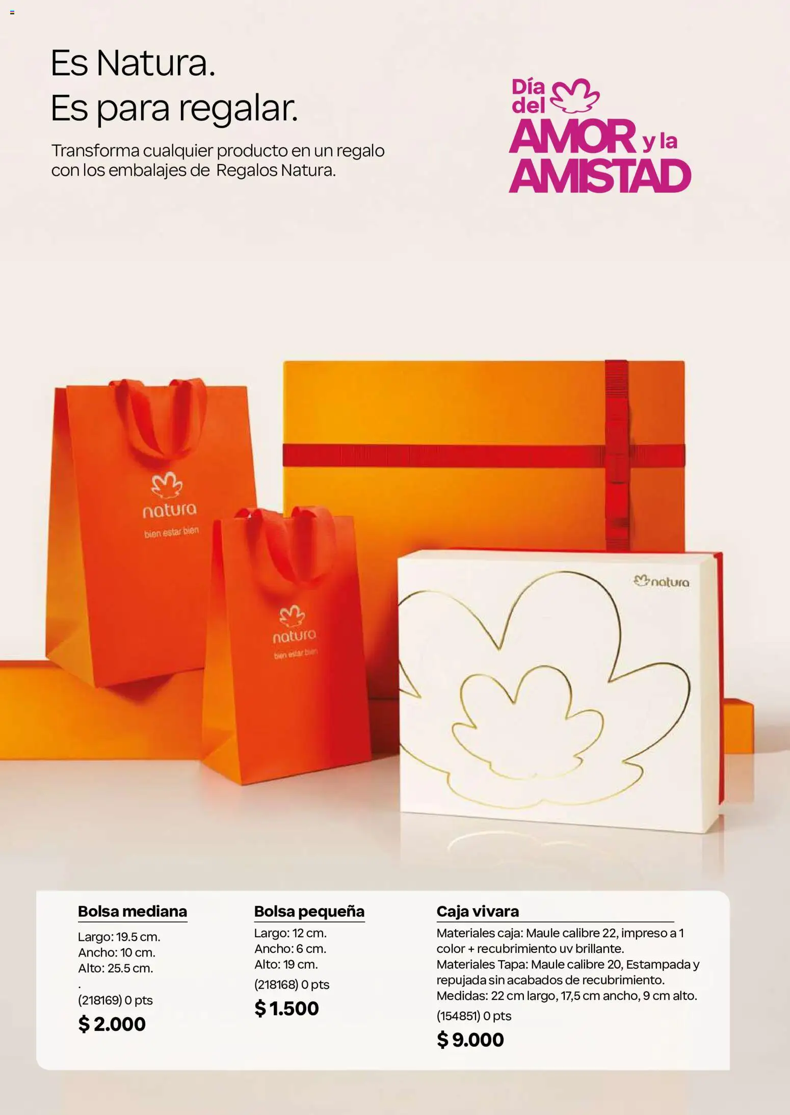 Natura revista - valida desde el 22/07/2026 | Página: 44 | Productos: Bolsa, Caja, Tapa