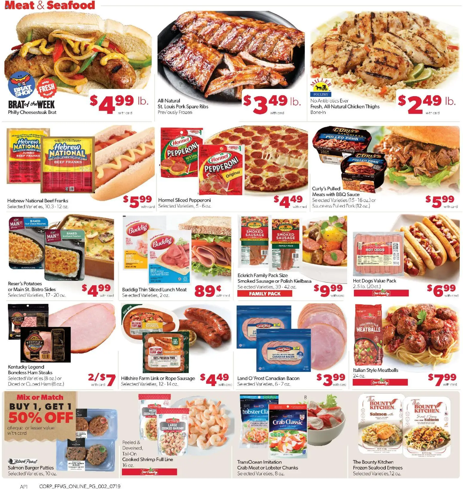 Family Fare Weekly Ad - valid from 07/19/2026 | Page: 7 | Products: Chicken, Ham, Pork, Pulled pork