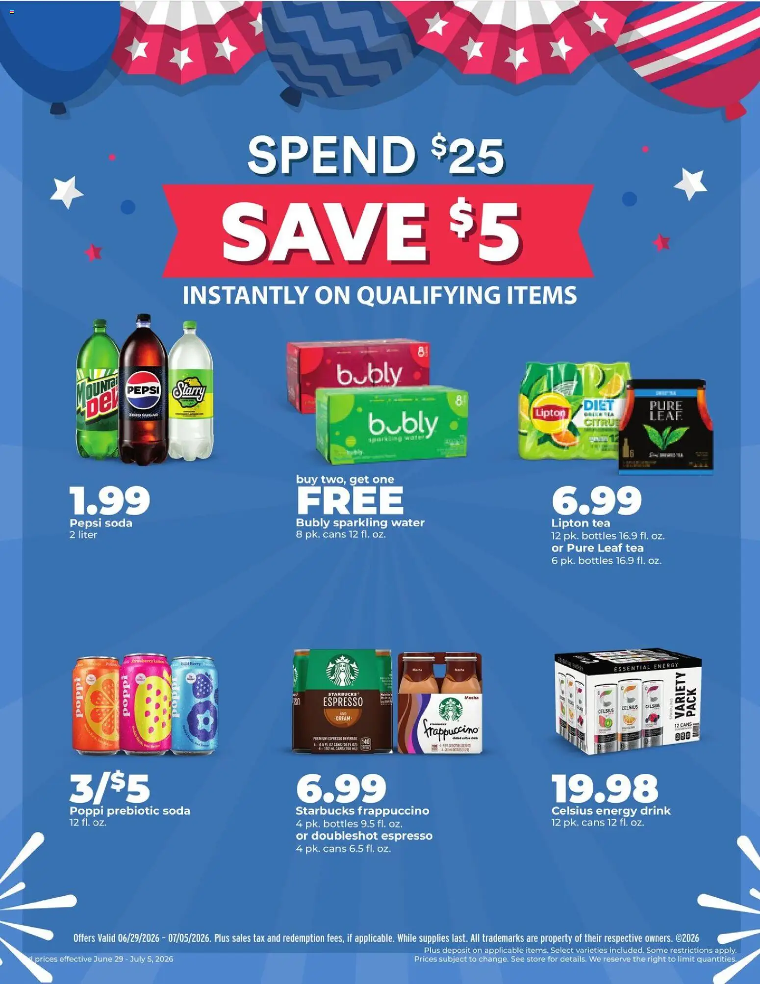 HyVee Weekly Ad - valid from 06/29/2026 | Page: 28 | Products: Tea, Water, Sugar