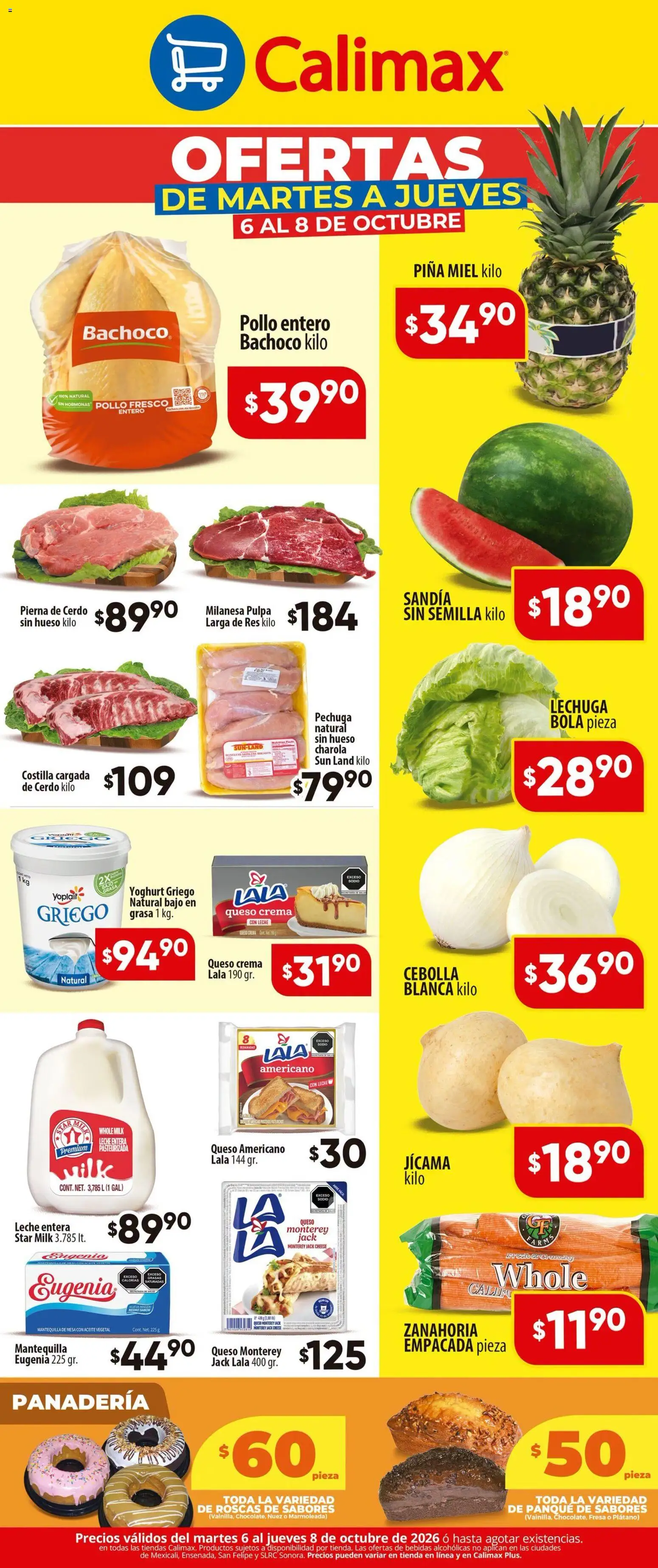 Nuevas ofertas de Calimax válidas en toda la República Mexicana desde el 06/10/2026. ¡Encuentra las mejores ofertas en Calimax folleto Ofertas de martes a jueves! | Página: 1