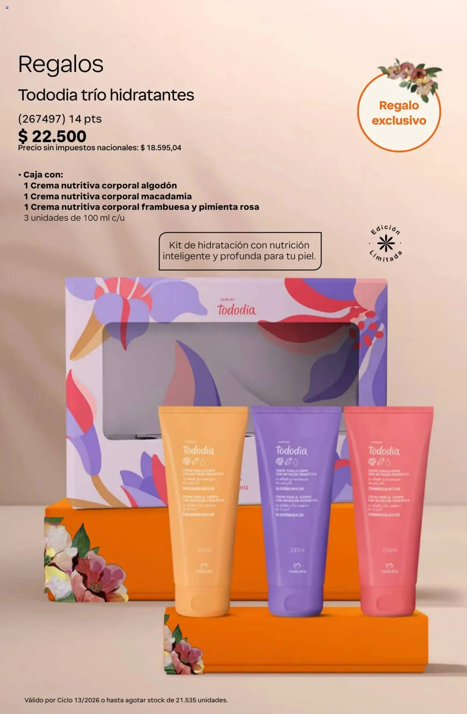 Catálogo Natura Ciclo 13 │ válido desde el 02/09/2026 | Página: 25 | Productos: Algodón, Caja, Pimienta, Crema