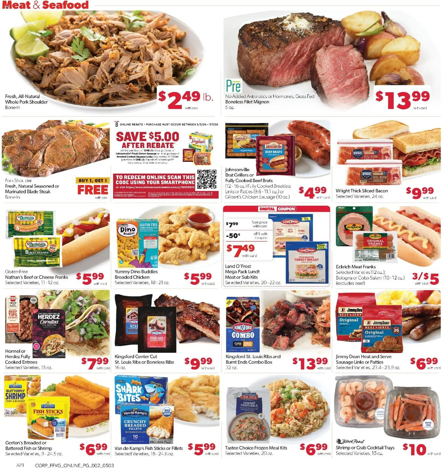 Family Fare Weekly Ad - valid from 03.05.2026 | Page: 7 | Products: Box, Salami, Pork, Seafood