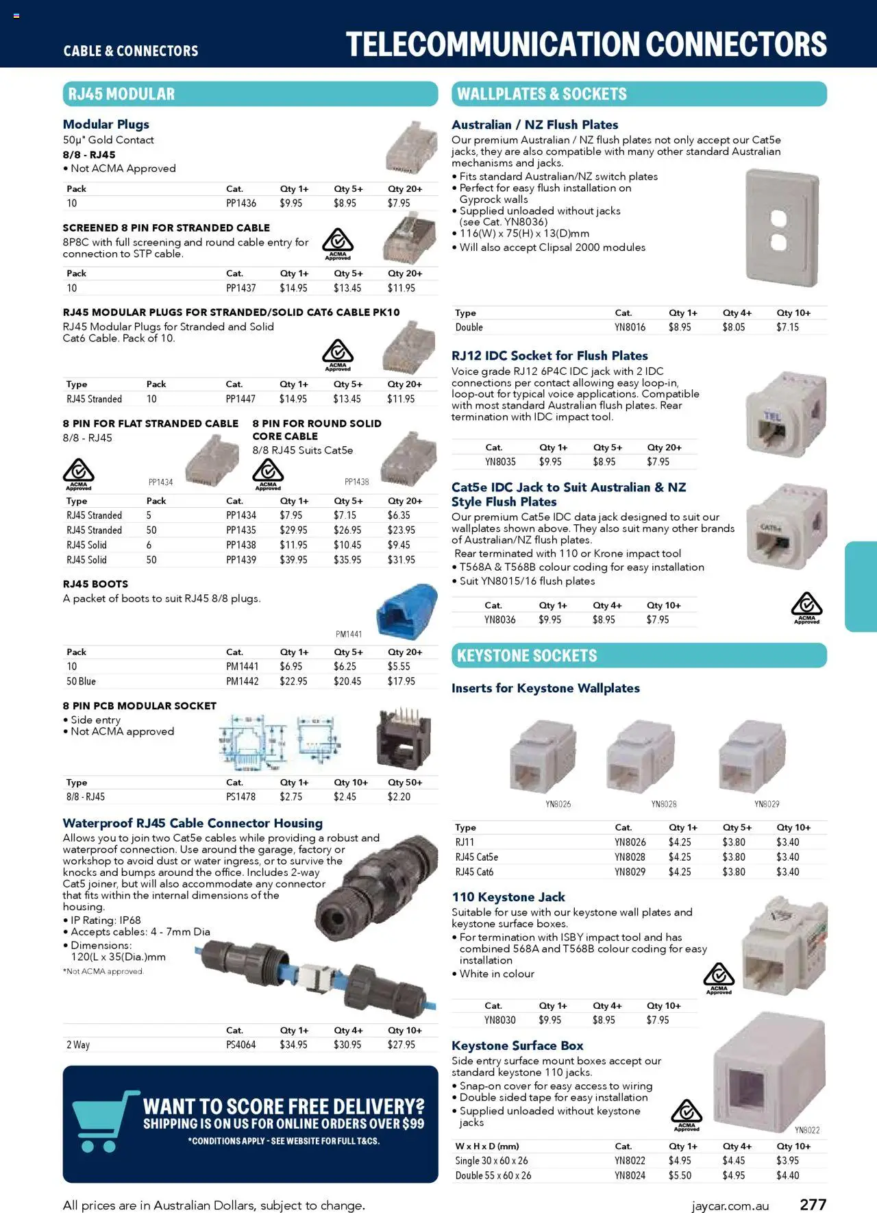 Jaycar catalogue - valid from 09/07/2025 | Page: 277 | Products: Socket, Boots, Inserts, Cable