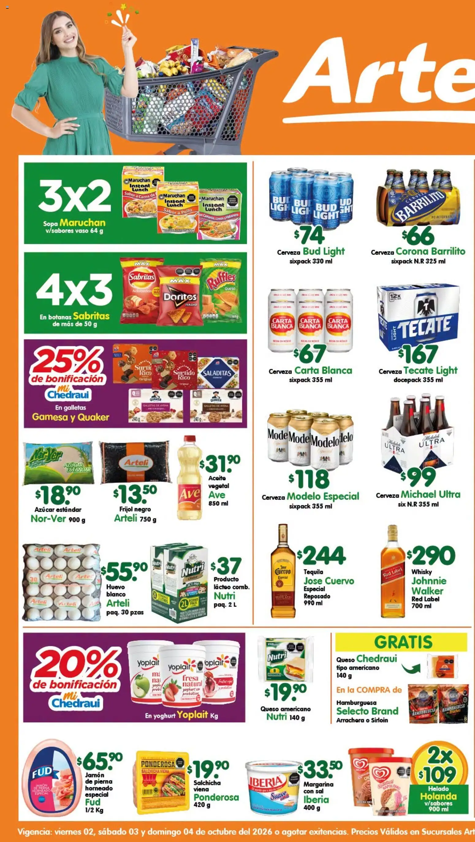 Nuevas ofertas de Arteli válidas en toda la República Mexicana desde el 02/10/2026. ¡Encuentra las mejores ofertas en Arteli folleto Valles! | Página: 1