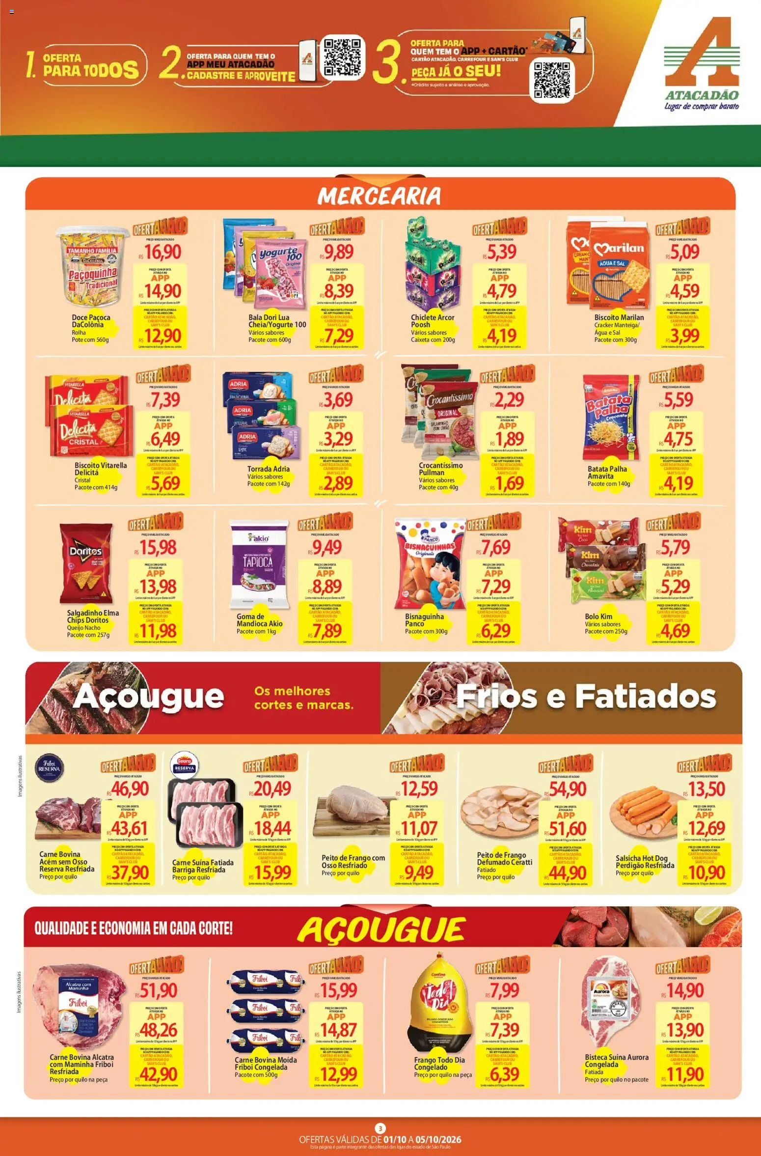 Atacadão Folheto - válido de 01/10/2026 | Página: 3 | Produtos: Coco, Doce, Batata, Sal