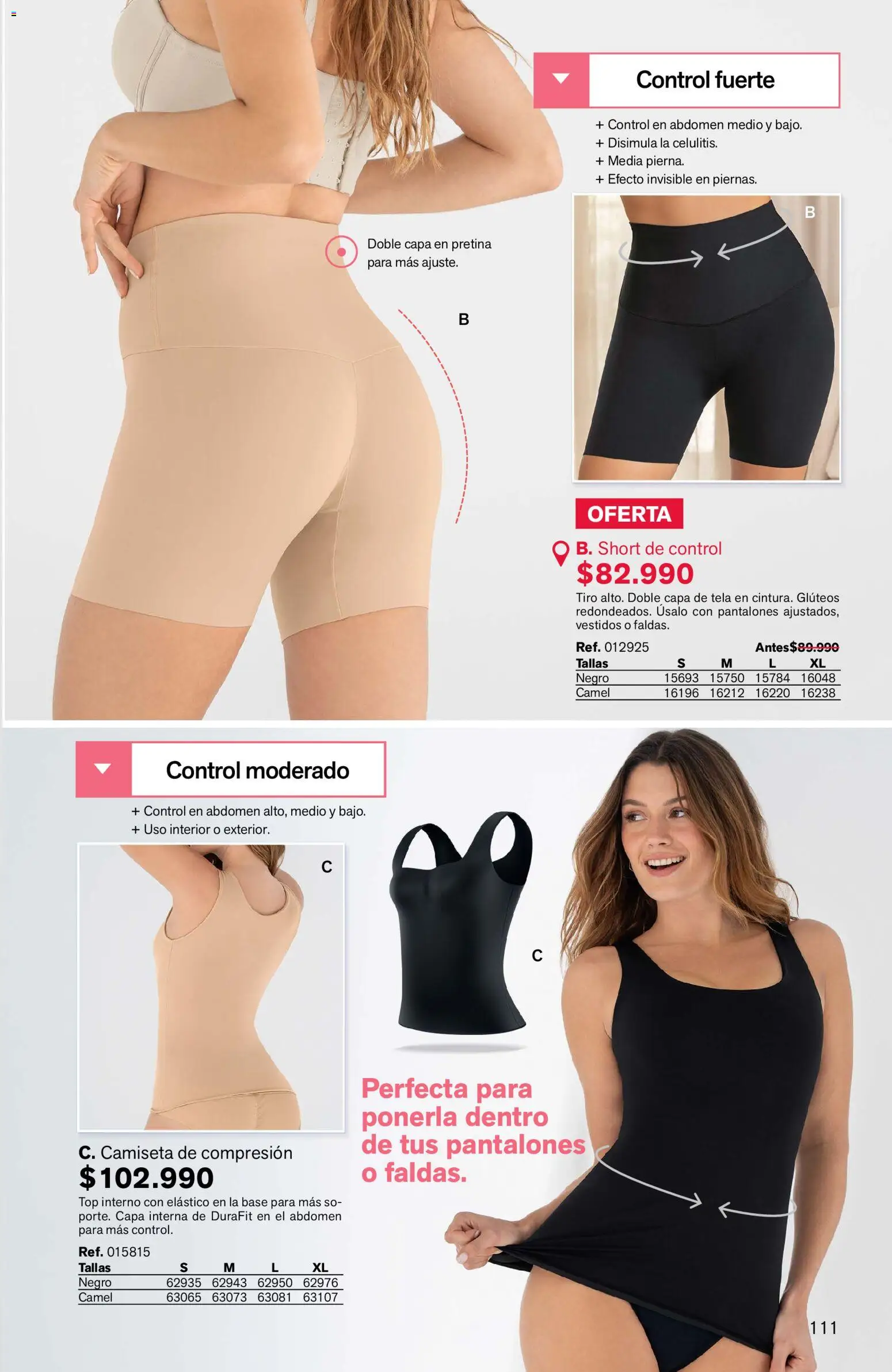 Leonisa revista - valida desde el 11/09/2026 | Página: 111 | Productos: Short, Camiseta, Top, Pantalones