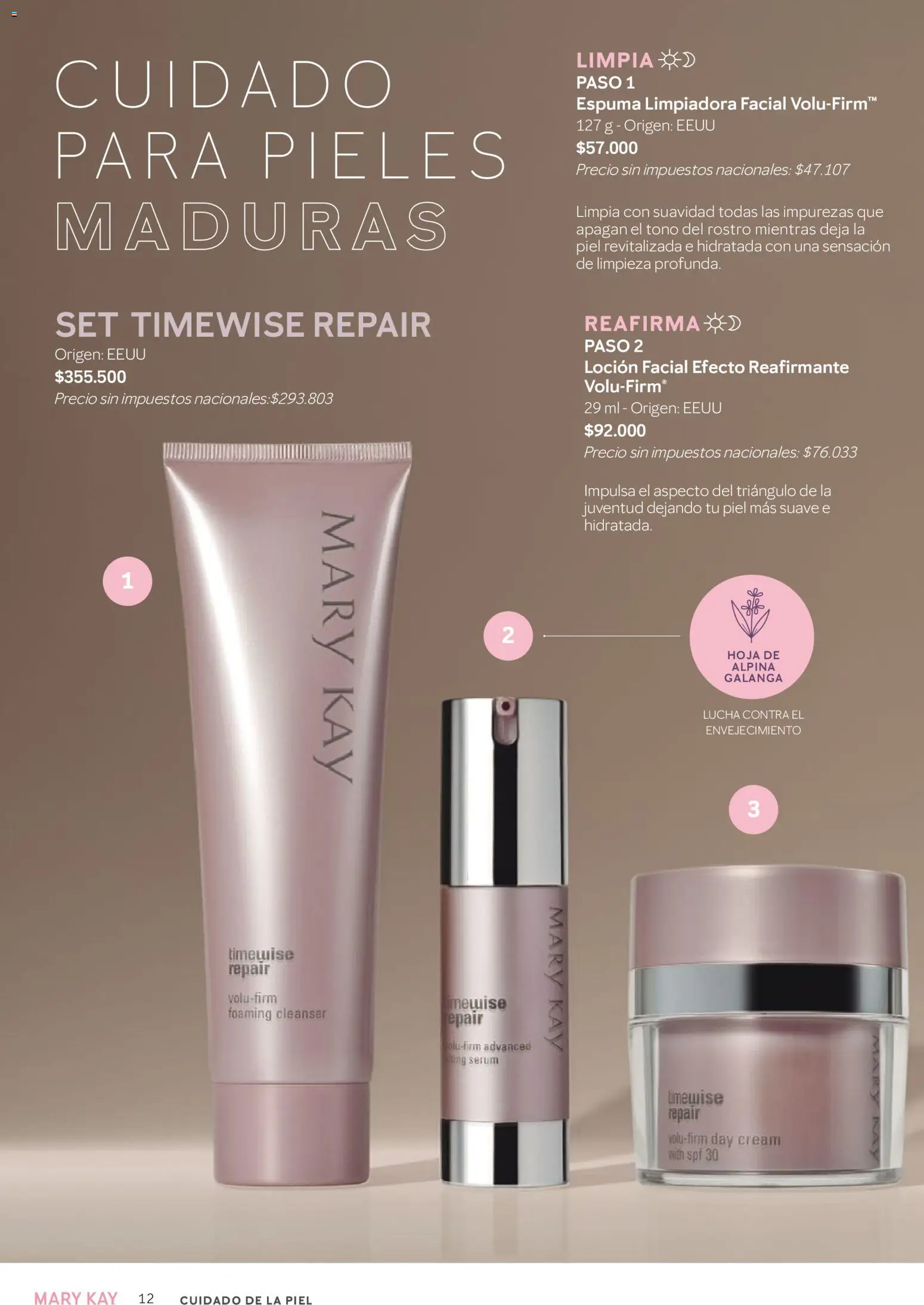 Mary Kay catálogo │ válido desde el 01/08/2026 | Página: 12 | Productos: Serum, Loción, Espuma
