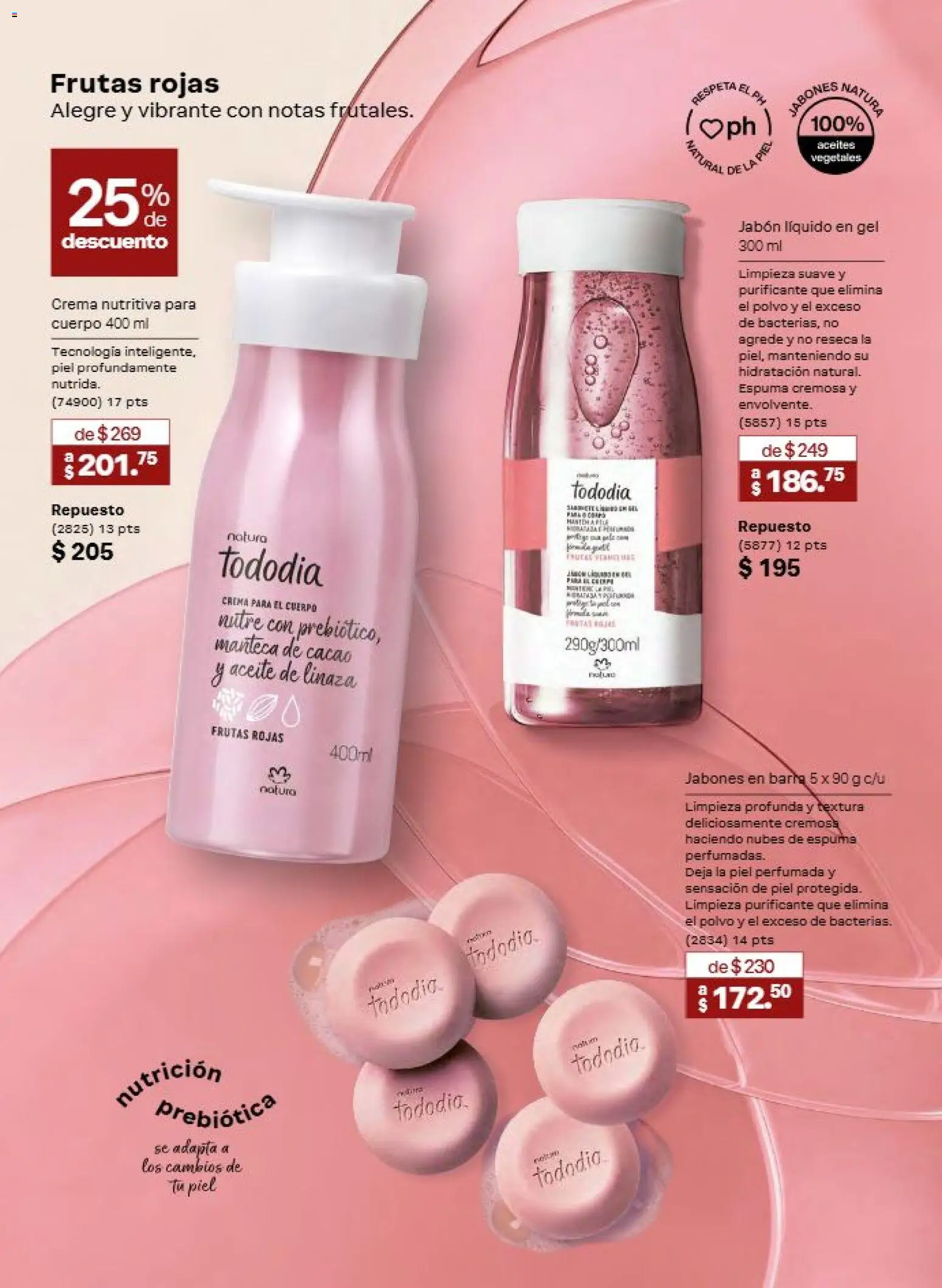Nuevas ofertas de Natura válidas en toda la República Mexicana desde el 31/07/2026. ¡Encuentra las mejores ofertas en Natura campaña 12 2026! | Página: 97 | Productos: Jabón líquido, Crema, Manteca de cacao, Polvo