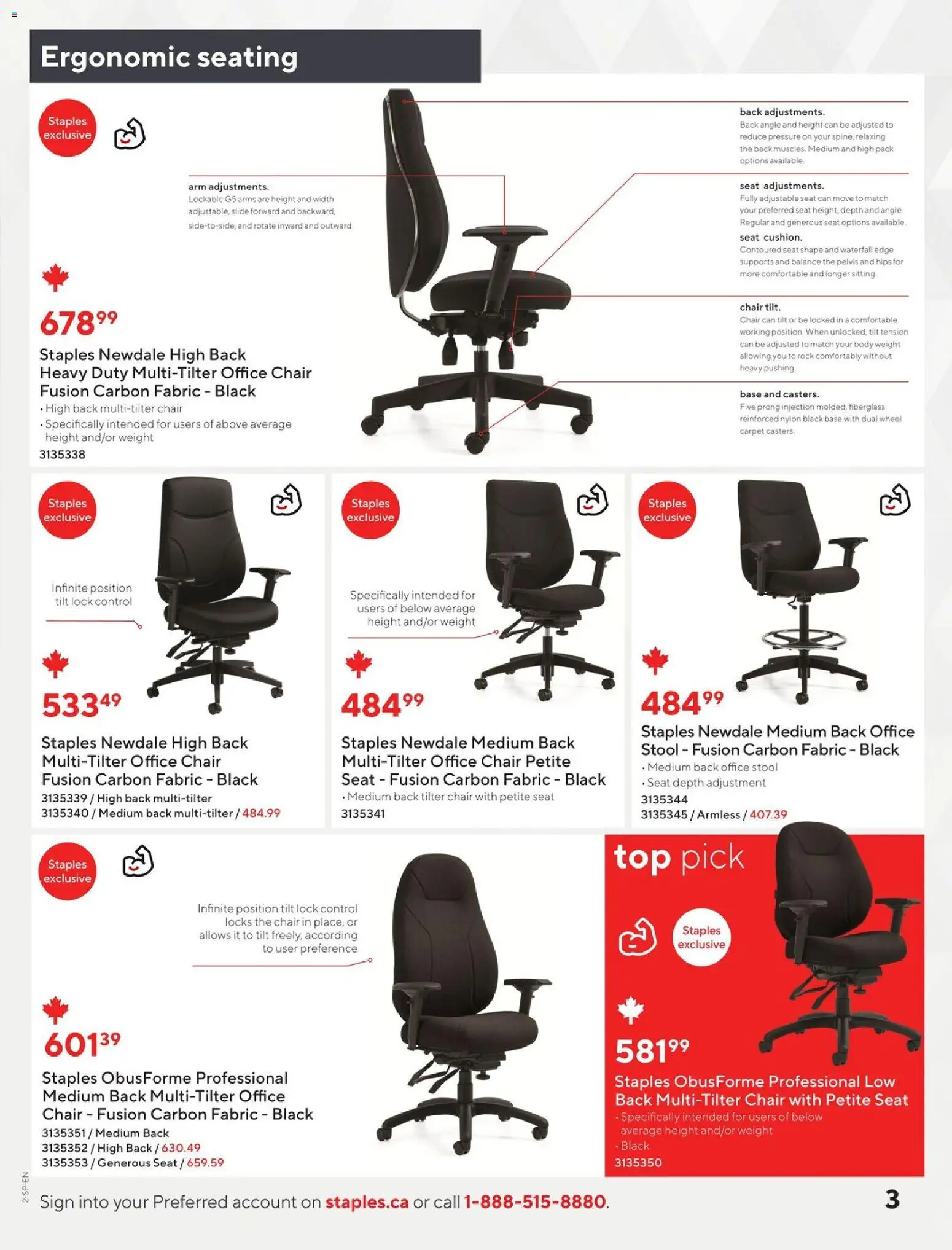 Staples flyer valid from Aug 12, 2026 | Page: 3 | Products: Chair, Carpet