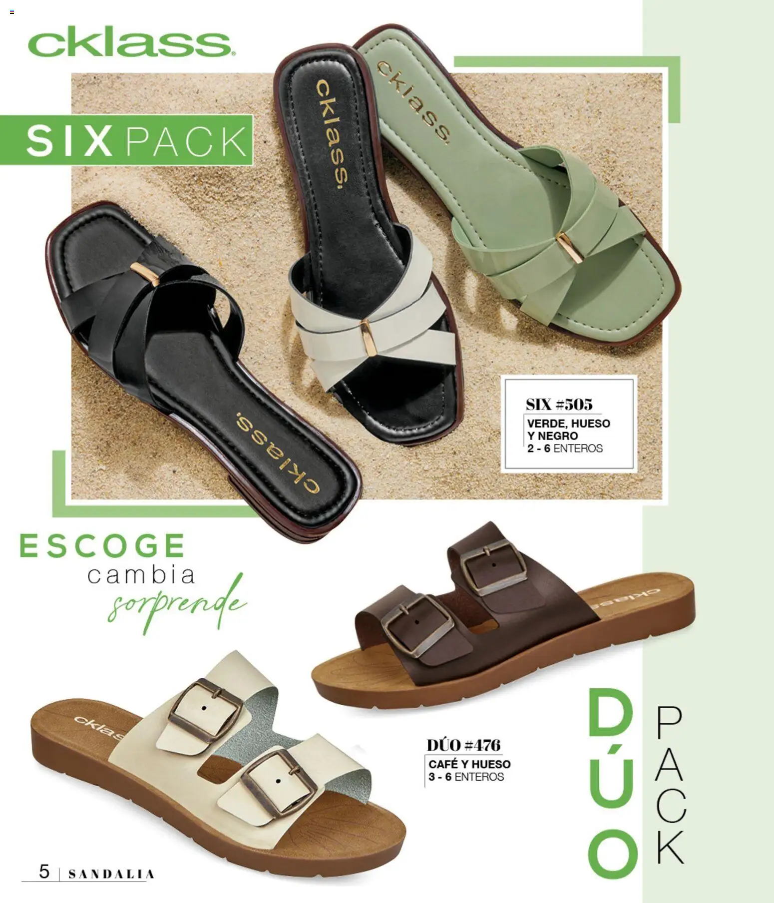 Nuevas ofertas de Cklass válidas en toda la República Mexicana desde el 08/07/2026. ¡Encuentra las mejores ofertas en Cklass catálogo Sandalias! | Página: 6 | Productos: Café