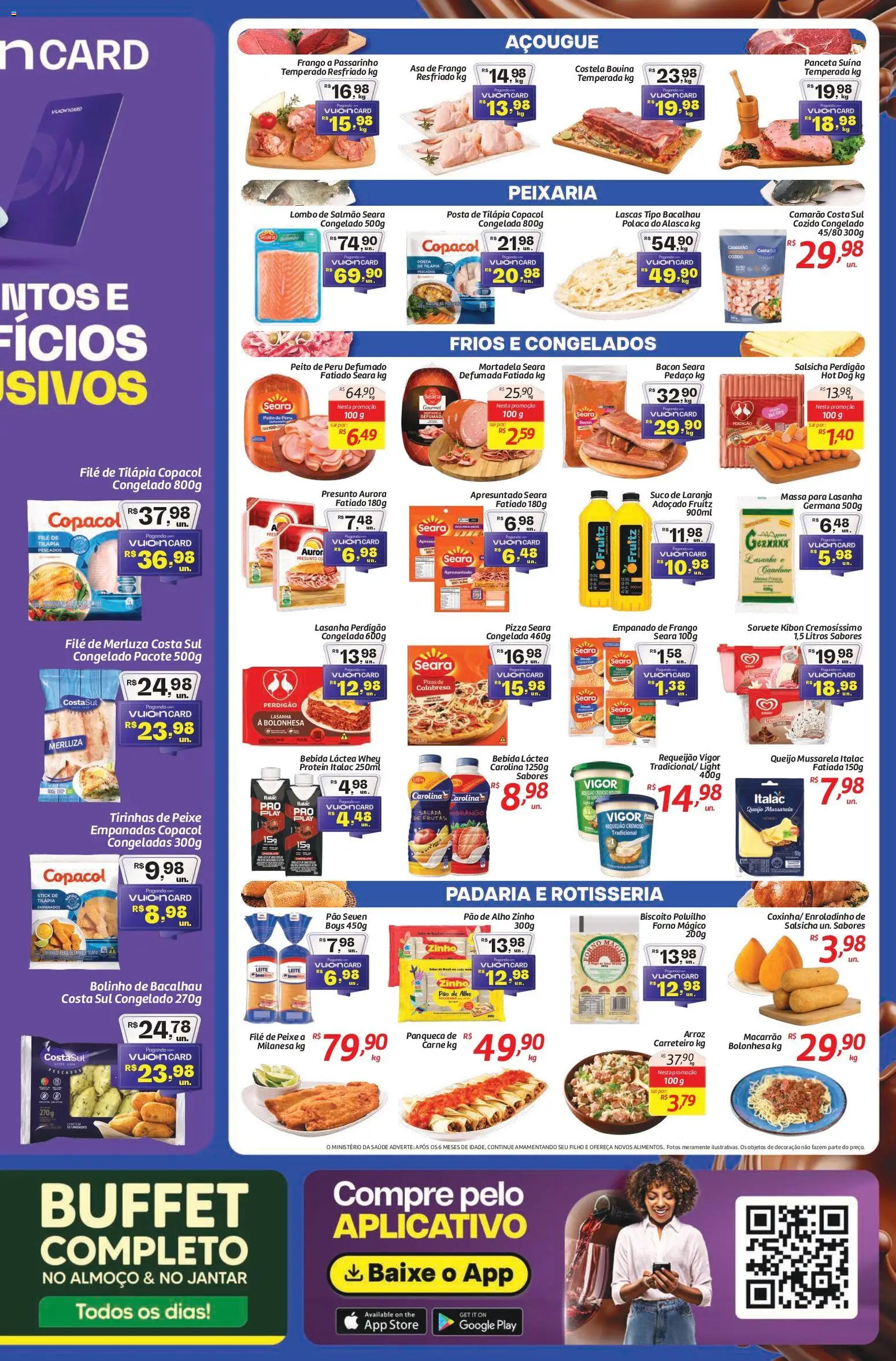 Comper Folheto - válido de 16.03.2026 | Página: 3 | Produtos: Salsicha, Camarão, Mortadela, Requeijão