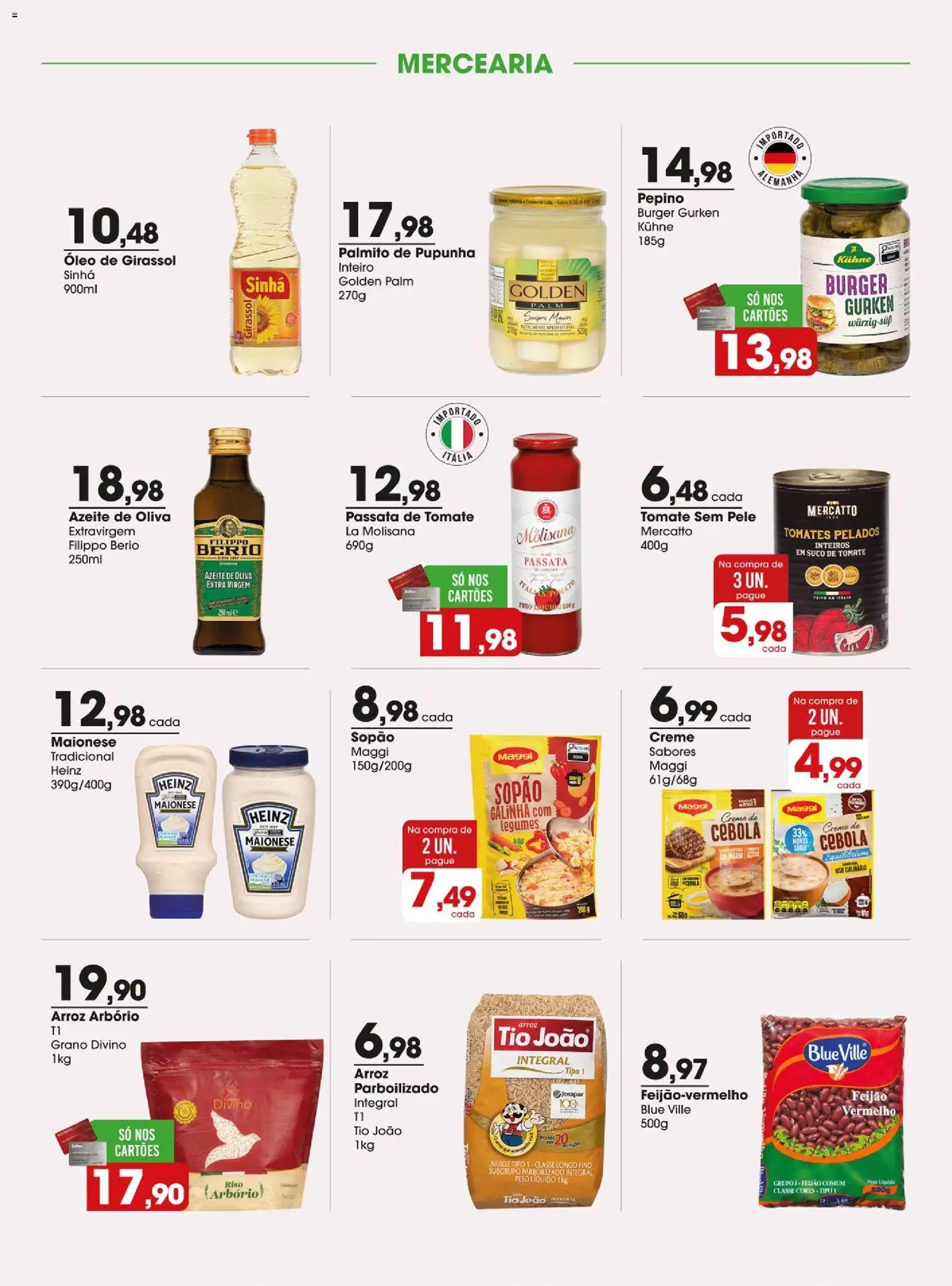 Zaffari Folheto - válido de 30/06/2026 | Página: 3 | Produtos: Palmito, Arroz, Óleo de girassol, Azeite