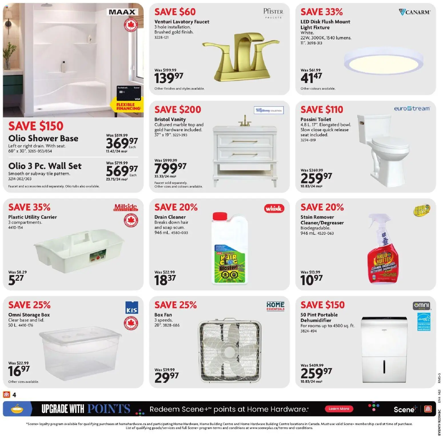 Home Hardware flyer valid from Jul 30, 2026 | Page: 5 | Products: Fan, Soap, Stain remover, Box