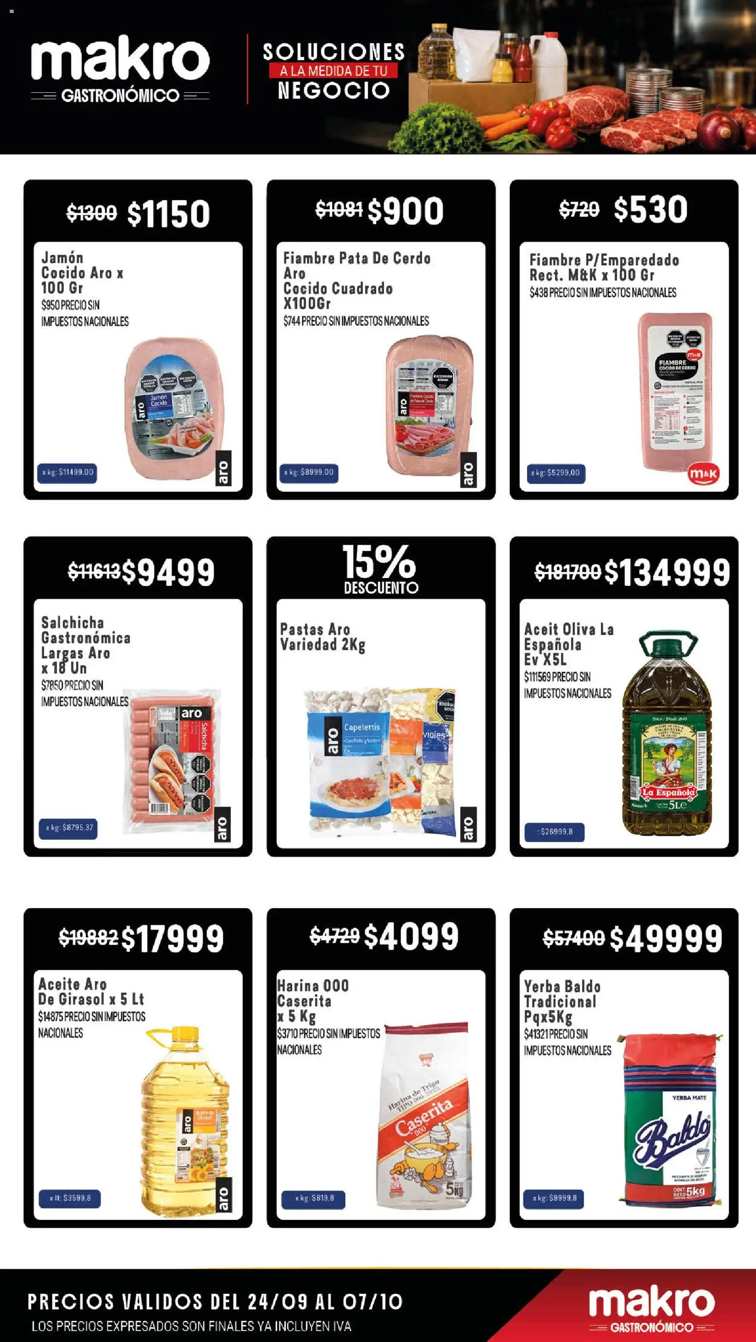 Makro - Ofertas Gastronómicas │ válido desde el 24/09/2026 | Página: 3 | Productos: Pollo, Yerba, Oliva, Cerdo