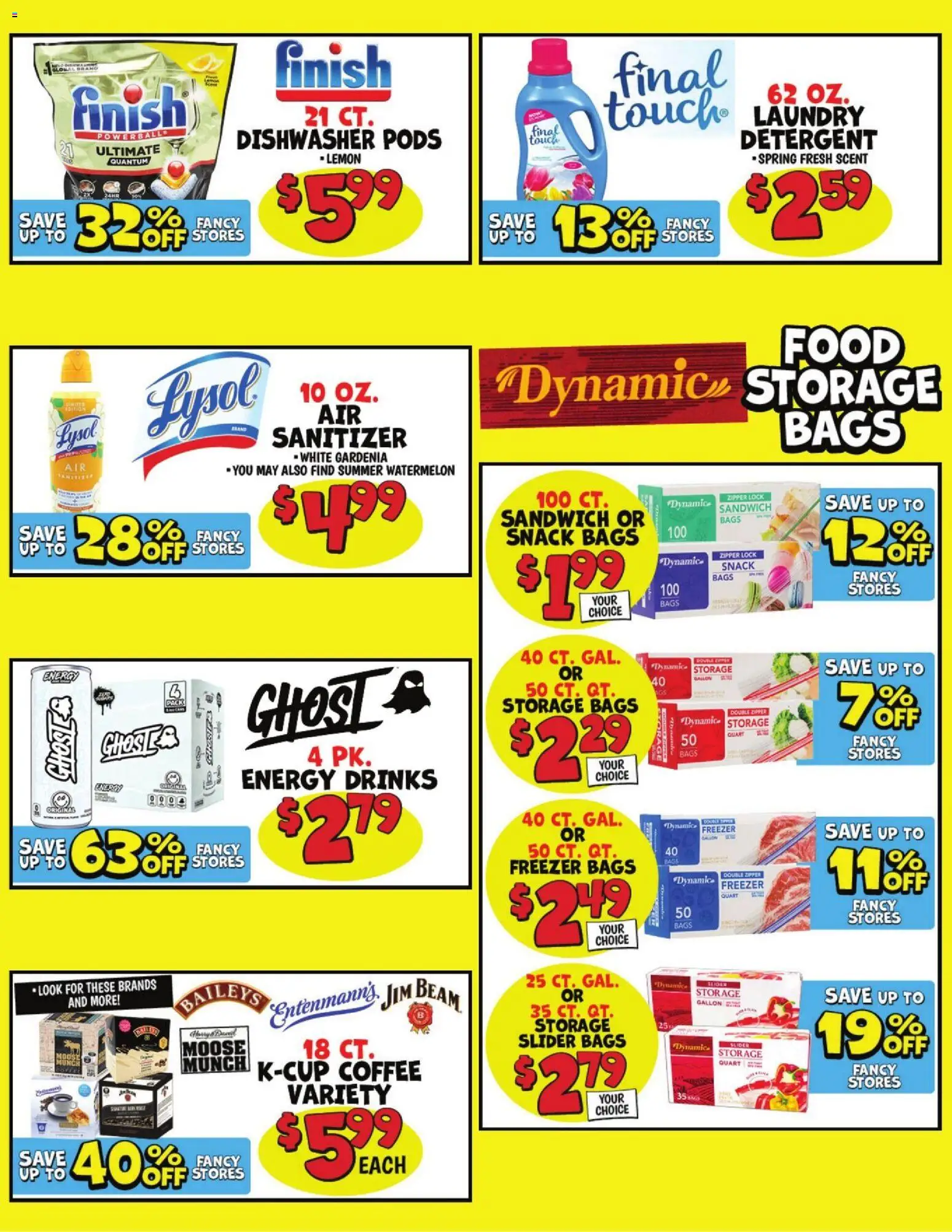 Ollie's Weekly Ad - valid from 08/20/2026 | Page: 2 | Products: Detergent, Lemon, Baileys, Dishwasher