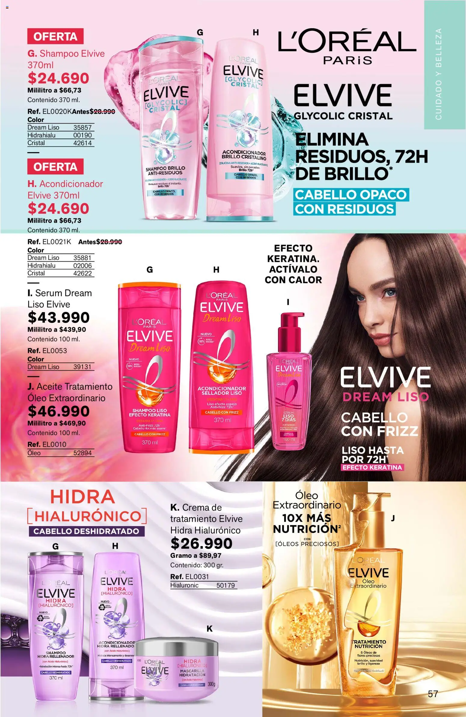 Leonisa revista - valida desde el 15.05.2026 | Página: 57 | Productos: Serum, Brillo, Acondicionador, Aceite