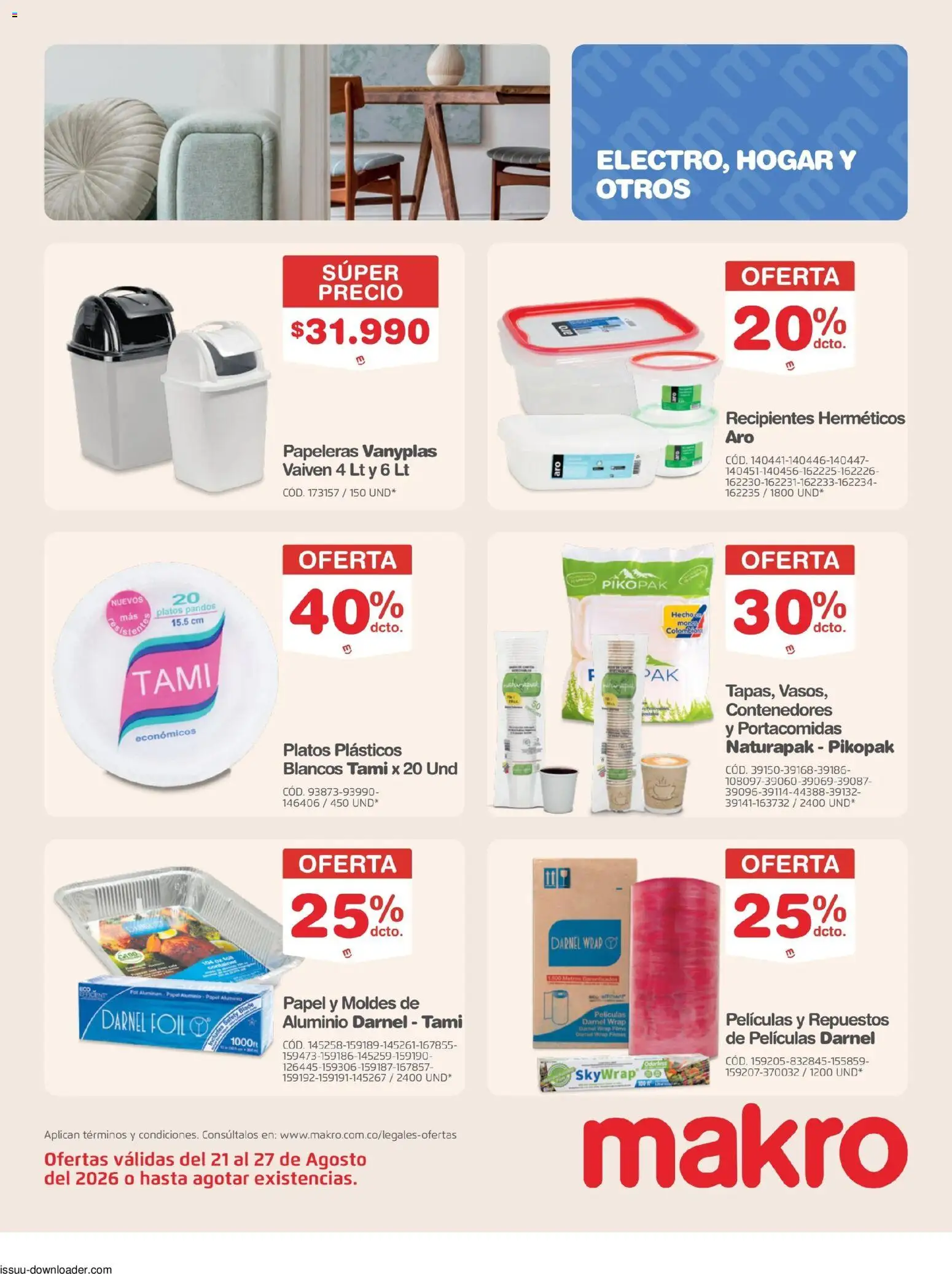 Makro revista - valida desde el 21/08/2026 | Página: 25 | Productos: Platos