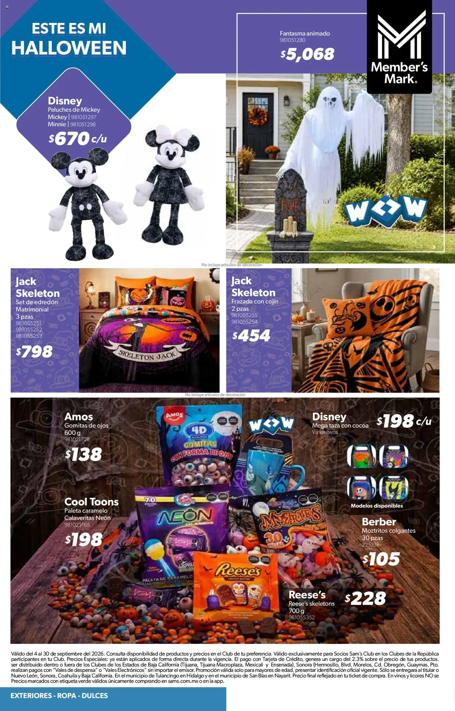 Nuevas ofertas de Sam's Club válidas en toda la República Mexicana desde el 04/09/2026. ¡Encuentra las mejores ofertas en Sam's Club catálogo Momento para consentirte! | Página: 6 | Productos: Taza, Decoración, Ropa, Gomitas
