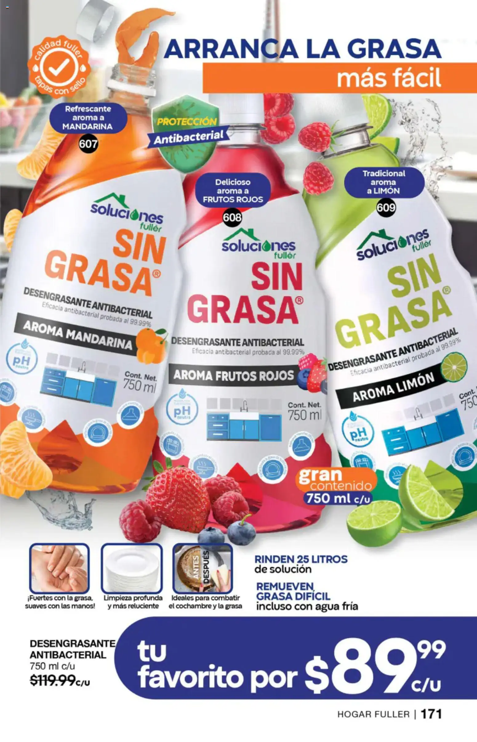 Nuevas ofertas de Fuller válidas en toda la República Mexicana desde el 27/05/2026. ¡Encuentra las mejores ofertas en Fuller campaña 4 2026! | Página: 171 | Productos: Agua, Limón, Desengrasante