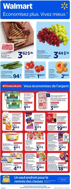 Preview of Walmart flyer / circulaire from shop Walmart valid from Aug 20, 2026
