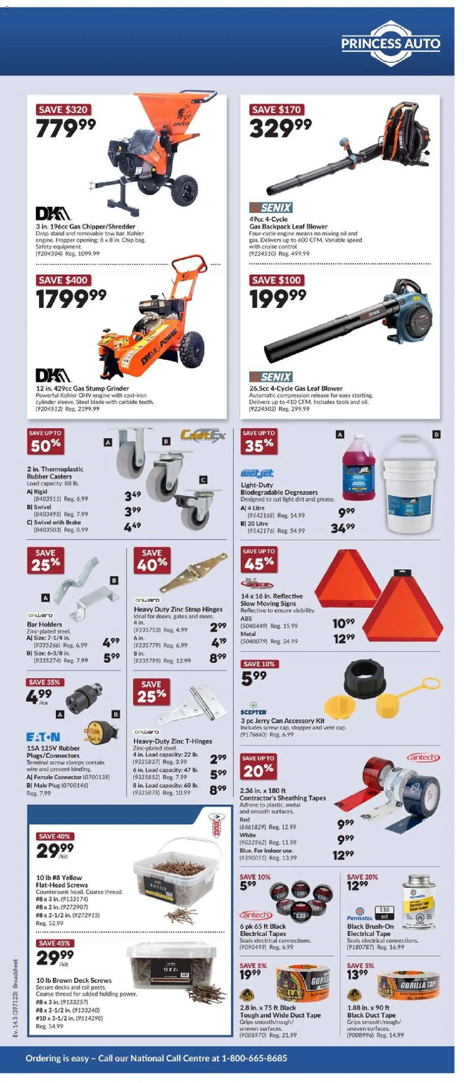 Princess Auto flyer valid from Jul 7, 2026 | Page: 7 | Products: Backpack, PC, Connector, Grinder