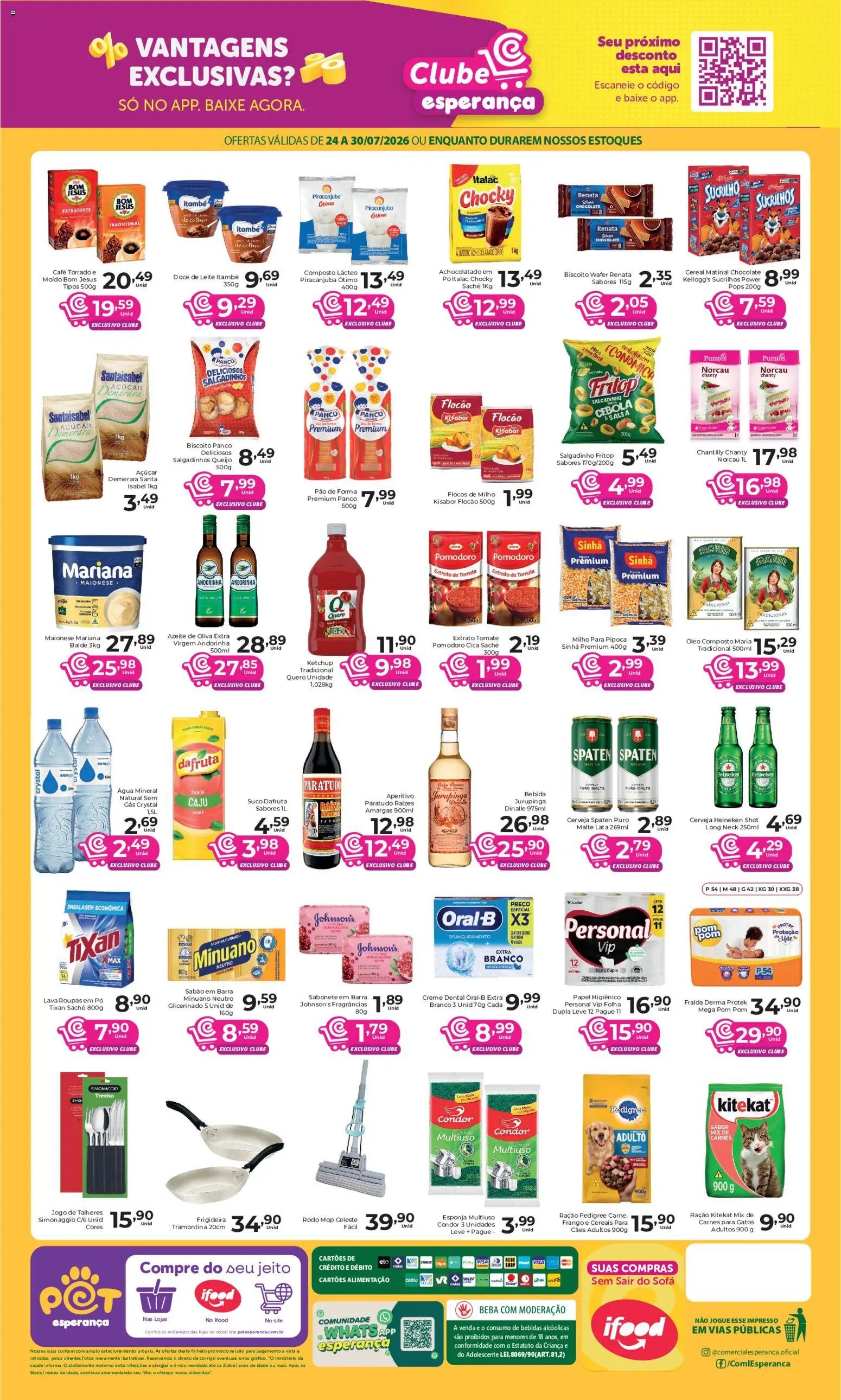 Comercial Esperança Folheto - válido de 24/07/2026 | Página: 2 | Produtos: Óleo, Ketchup, Sucrilhos, Creme