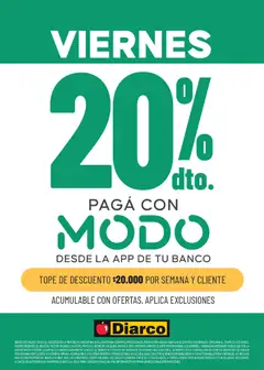 Vista previa Diarco - Especial Modo Viernes válido desde el 21/08/2026