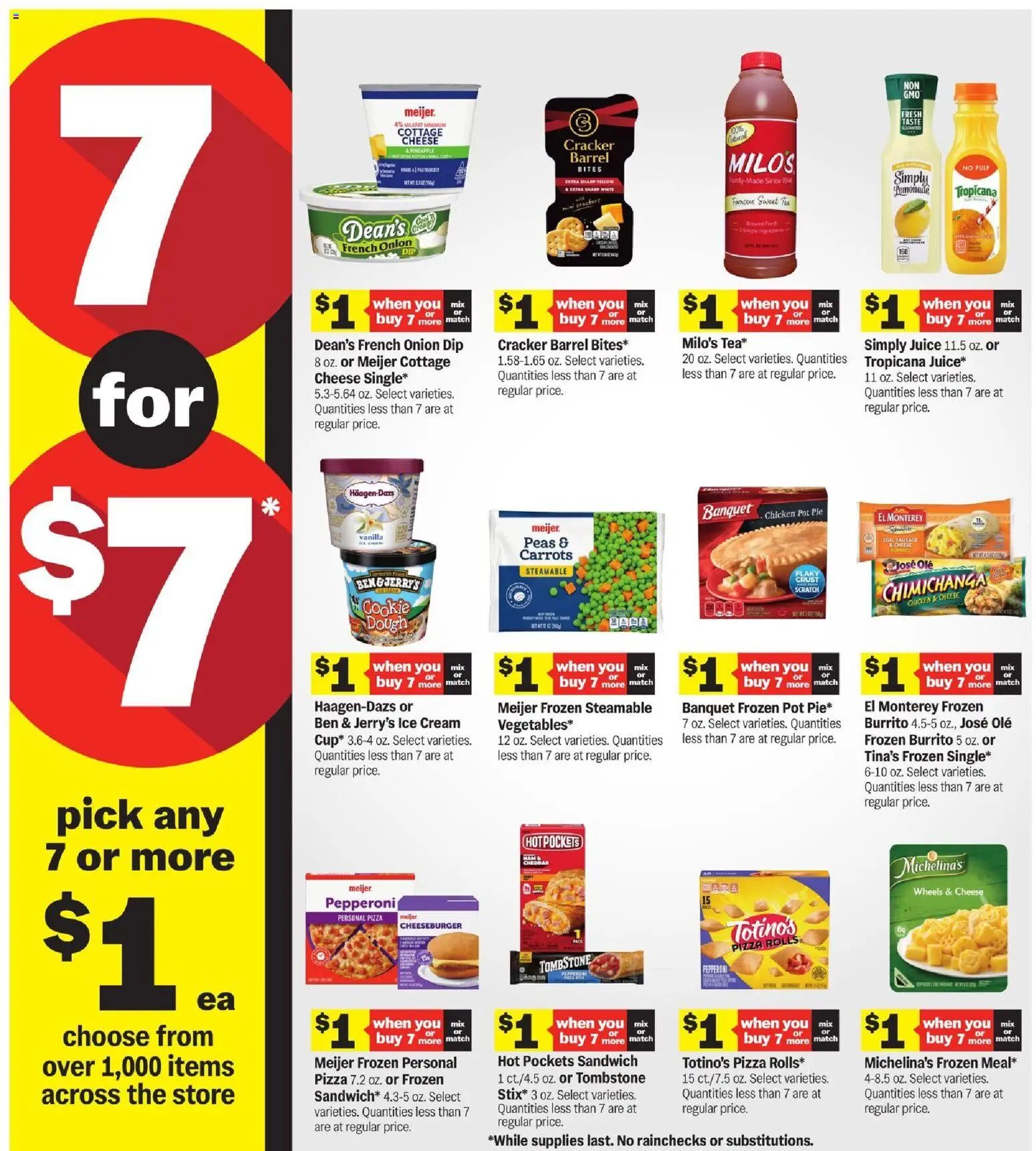 Meijer Weekly Ad - MI - valid from 07/29/2026 | Page: 8 | Products: Pizza, Juice, Ice cream, Onion