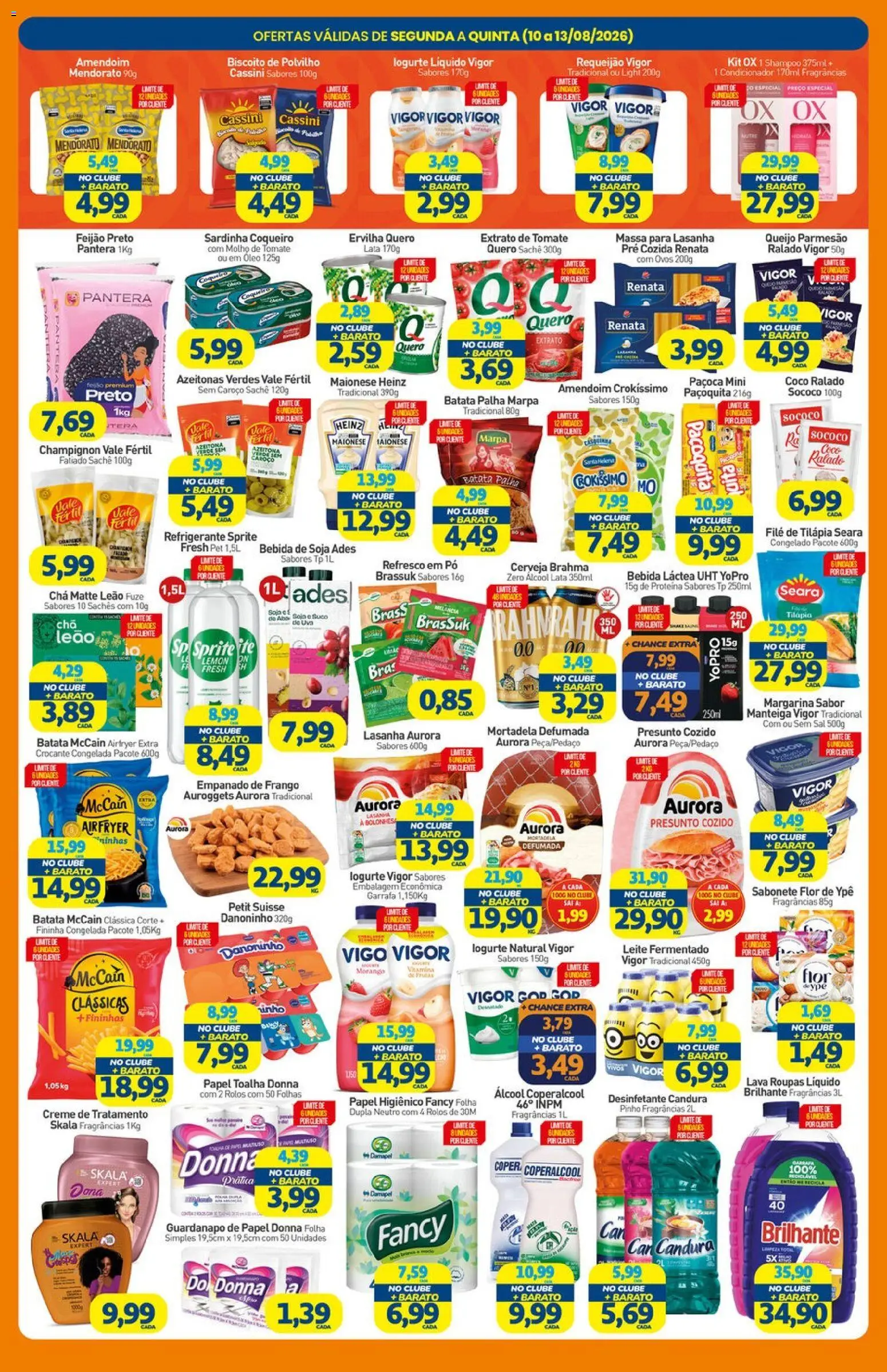 Rede Bom Lugar Folheto - válido de 10/08/2026 | Página: 2 | Produtos: Azeitonas, Mortadela, Creme, Papel higiênico