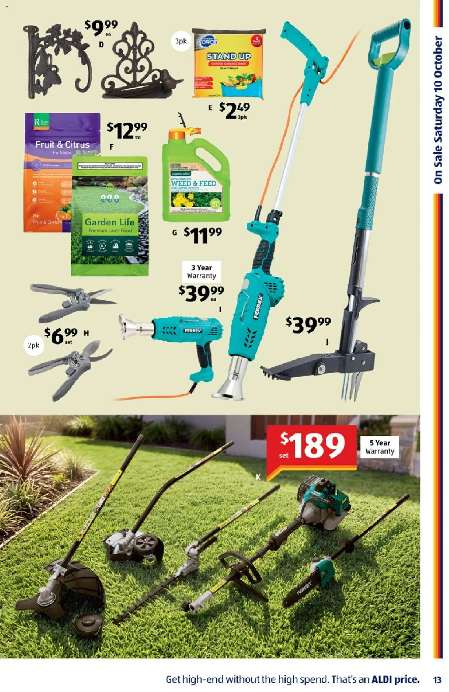 Aldi catalogue - valid from 07/10/2026 | Page: 13 | Products: Food, Fertilizer, Garbage bags, Citrus