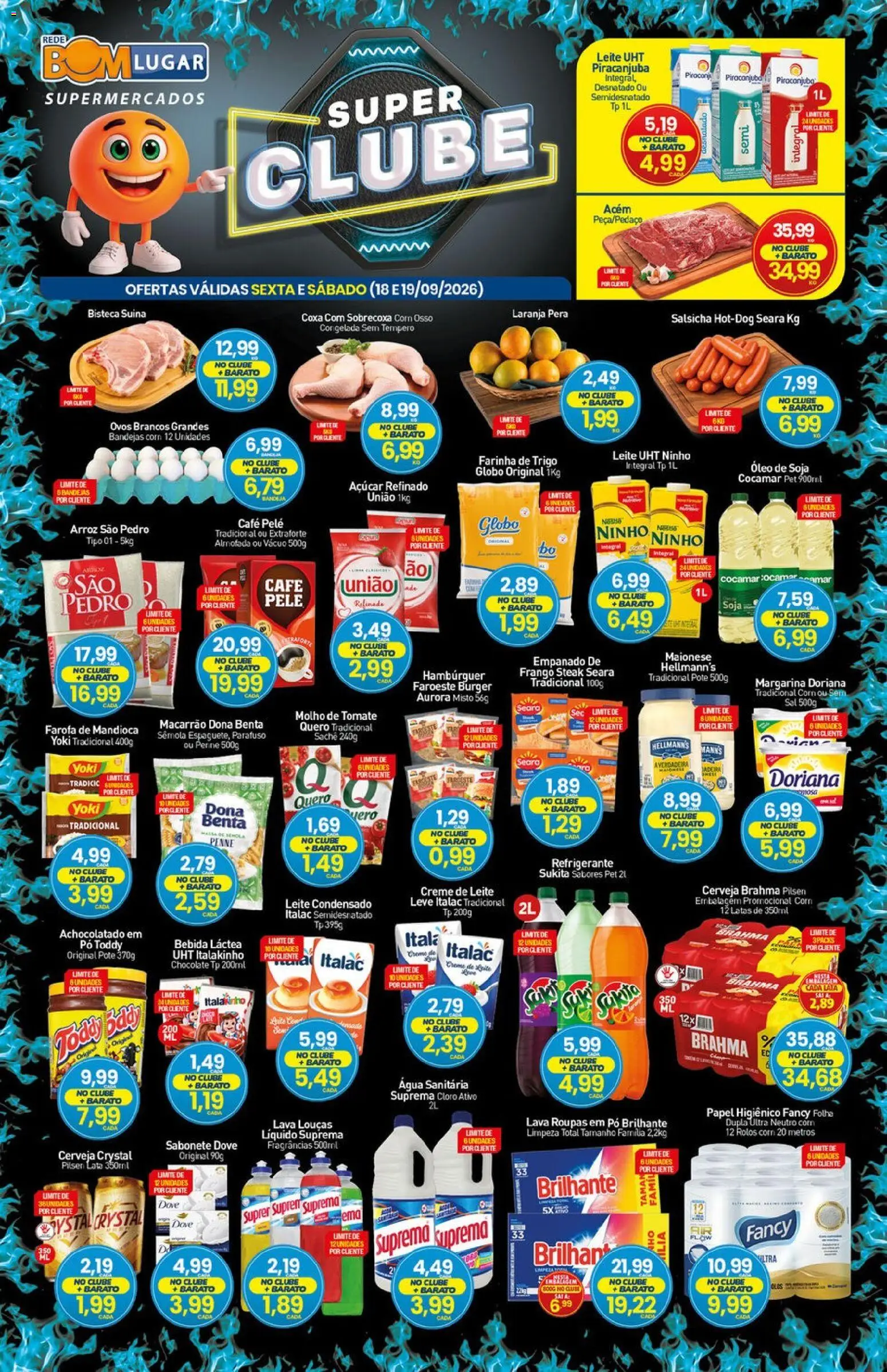 Rede Bom Lugar Folheto - válido de 18/09/2026 | Página: 1 | Produtos: Almofada, Óleo, Macarrão, Sabonete
