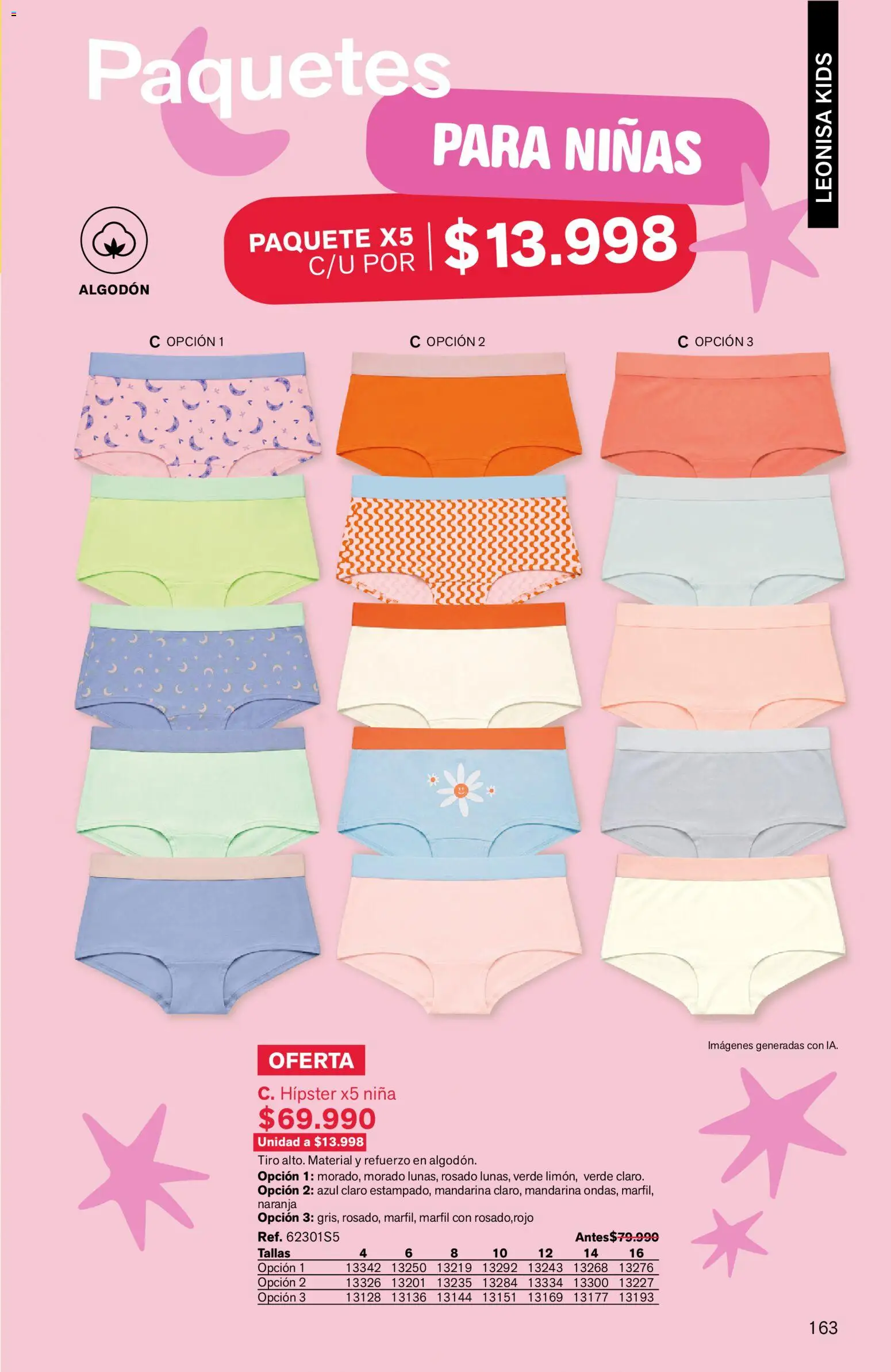 Leonisa revista - valida desde el 24/08/2026 | Página: 163 | Productos: Algodón