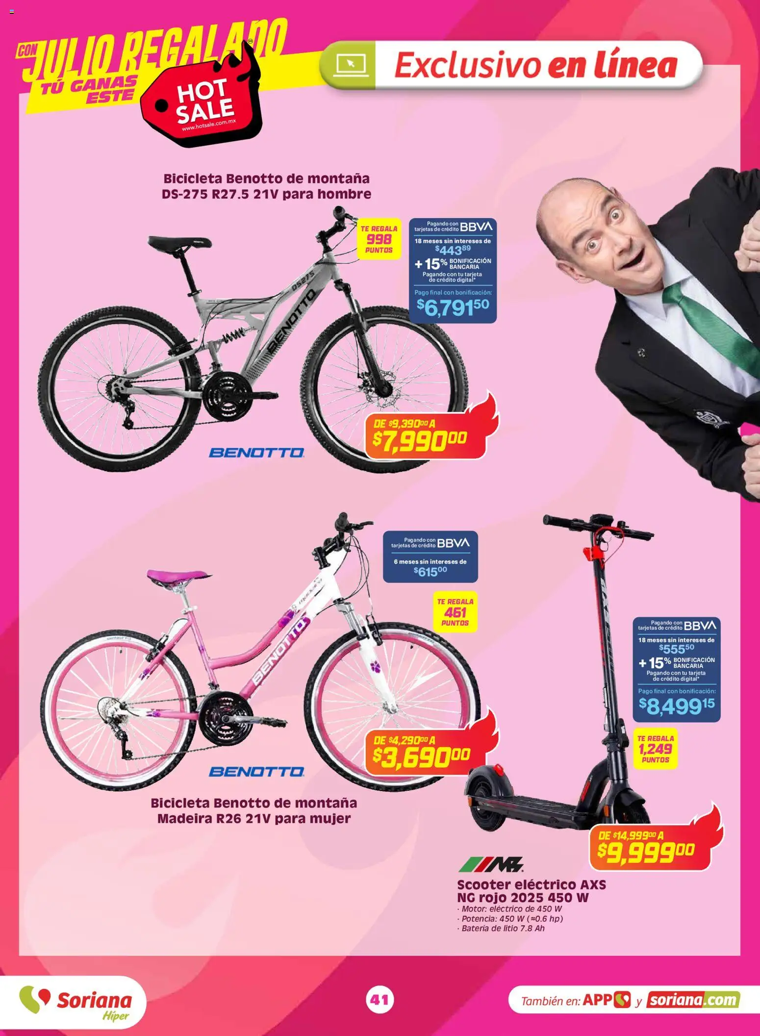 Nuevas ofertas de Soriana válidas en toda la República Mexicana desde el 25.05.2026. ¡Encuentra las mejores ofertas en Soriana Hot Sale Híper Nacional! | Página: 42 | Productos: Scooter, Té, Batería