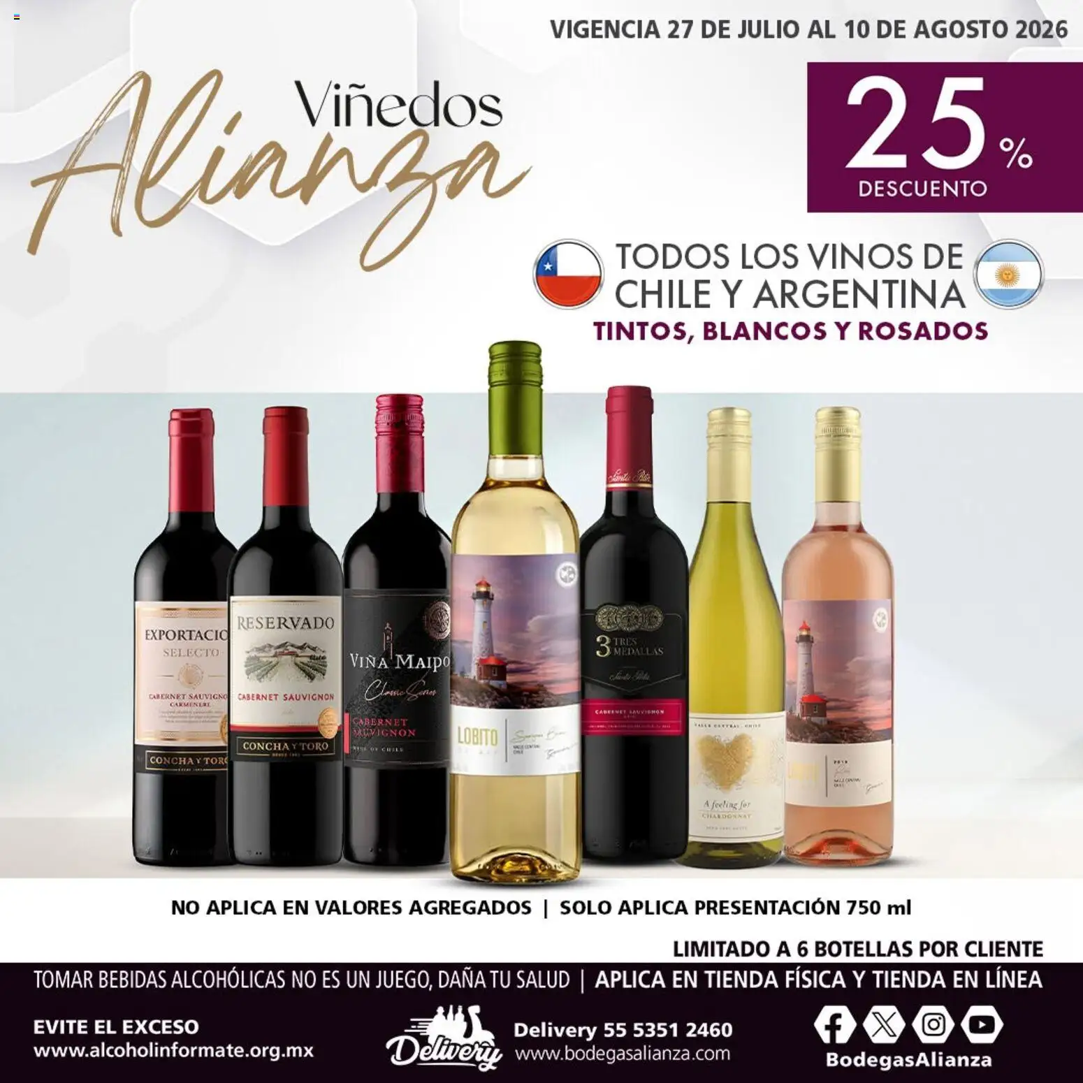 Nuevas ofertas de Bodegas Alianza válidas en toda la República Mexicana desde el 27/07/2026. ¡Encuentra las mejores ofertas en Bodegas Alianza catálogo Viñedos Alianza! | Página: 4