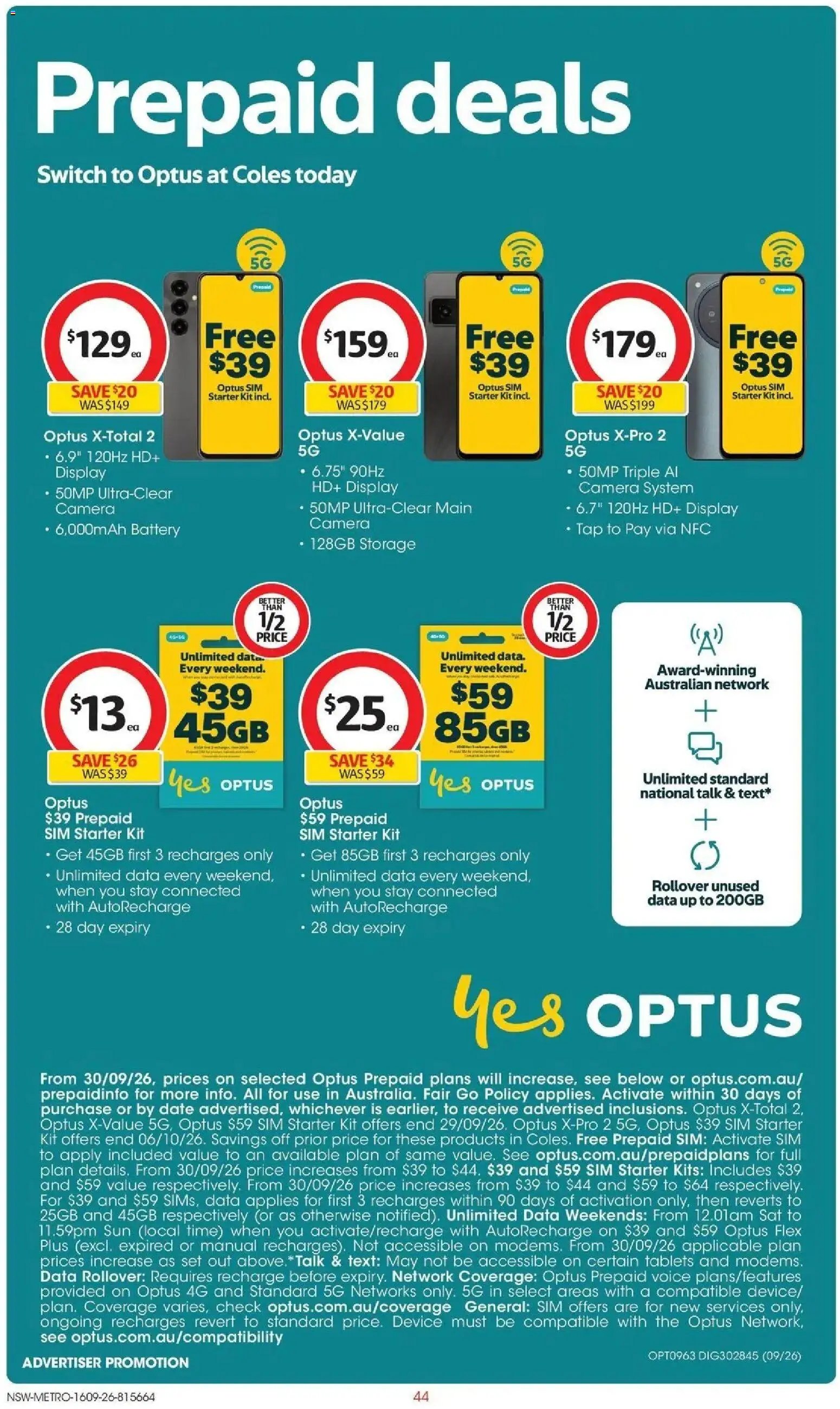 Coles catalogue - valid from 16/09/2026 | Page: 44 | Products: Kits, Date, Device, Tablets