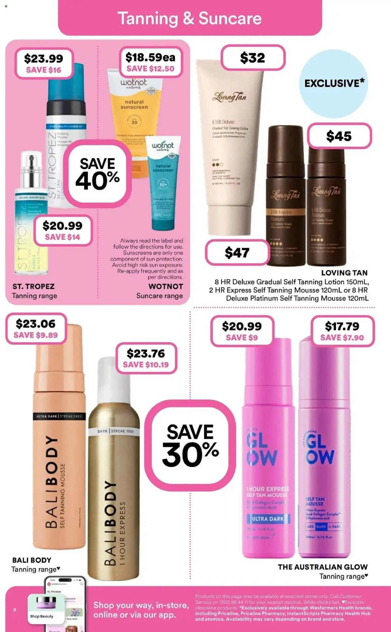 Priceline Pharmacy catalogue - valid from 01/07/2026 | Page: 8 | Products: Sunscreen, Lotion, Belt, Collagen