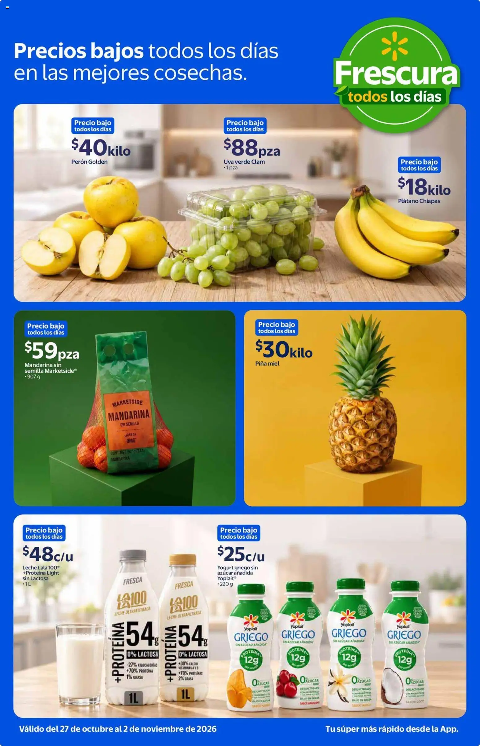 Nuevas ofertas de Walmart Express válidas en toda la República Mexicana desde el 27/10/2026. ¡Encuentra las mejores ofertas en Walmart Express folleto Calidad y frescura a precios bajos todos los días.! | Página: 2