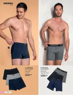 Vista previa de Andrea catálogo Vestir Caballero, nuevo folleto de la tienda, válido en México a partir del 24/05/2026 | Página: 60 | Productos: Boxers
