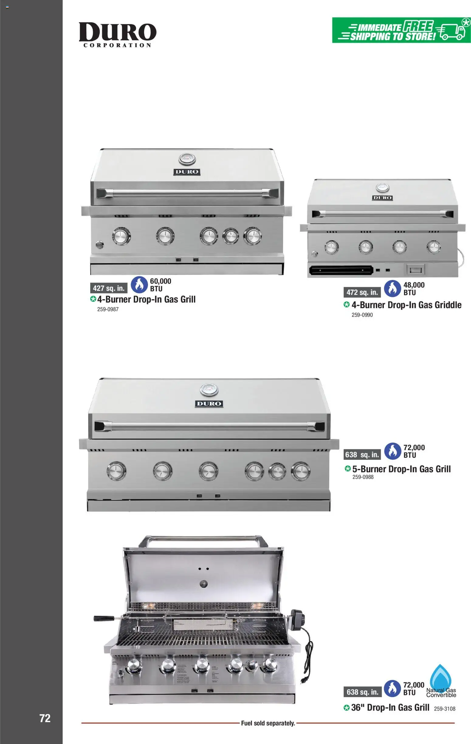 Menards Outdoor Living Catalogue - valid from 02/04/2026 | Page: 72 | Products: Gas grill, Griddle, Grill