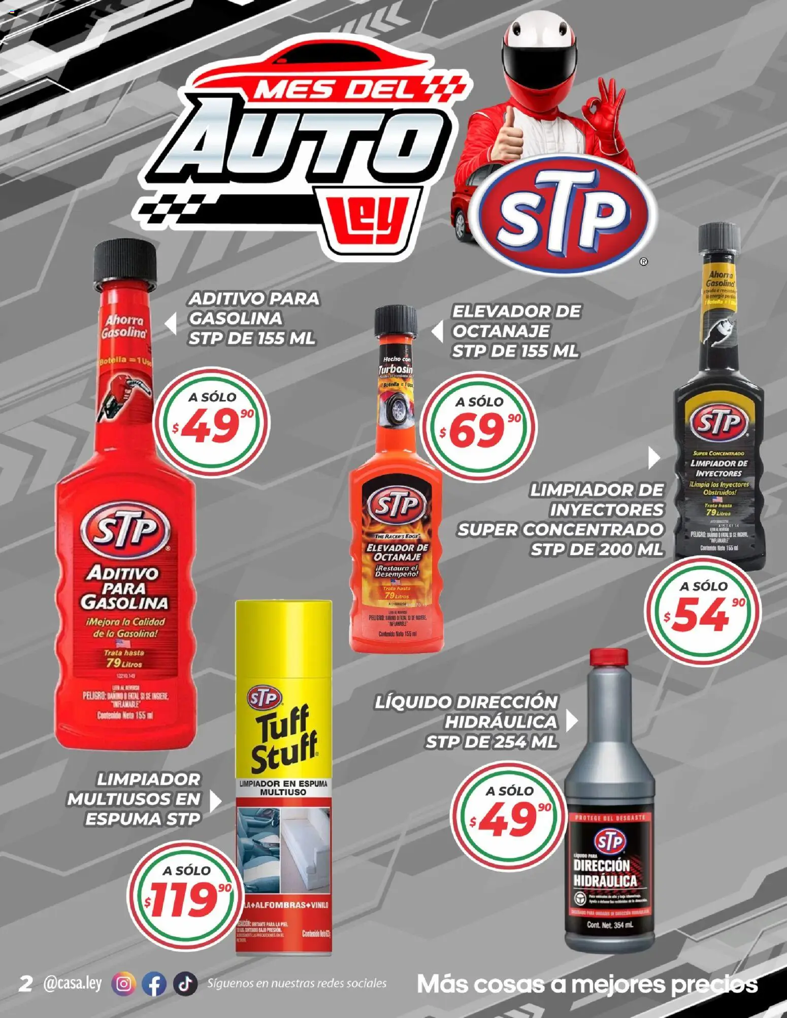 Nuevas ofertas de Casa Ley válidas en toda la República Mexicana desde el 04/07/2026. ¡Encuentra las mejores ofertas en Casa Ley folleto Mes del auto! | Página: 2 | Productos: Espuma, Limpiador, Botella