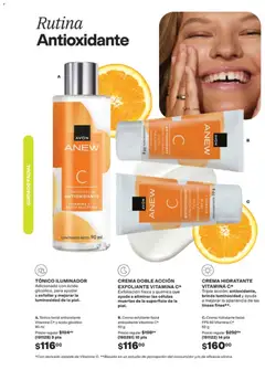 Vista previa de CREMA DOBLE ACCIÓN EXFOLIANTE VITAMINA C*, Exfoliación física y química que ayuda a eliminar las células muertas de la superficie de la piel. B. Crema exfoliante facial antioxidante Vitamina C* 50 g, nuevo folleto de la tienda, válido en México a partir del 08.05.2026 | Página: 129