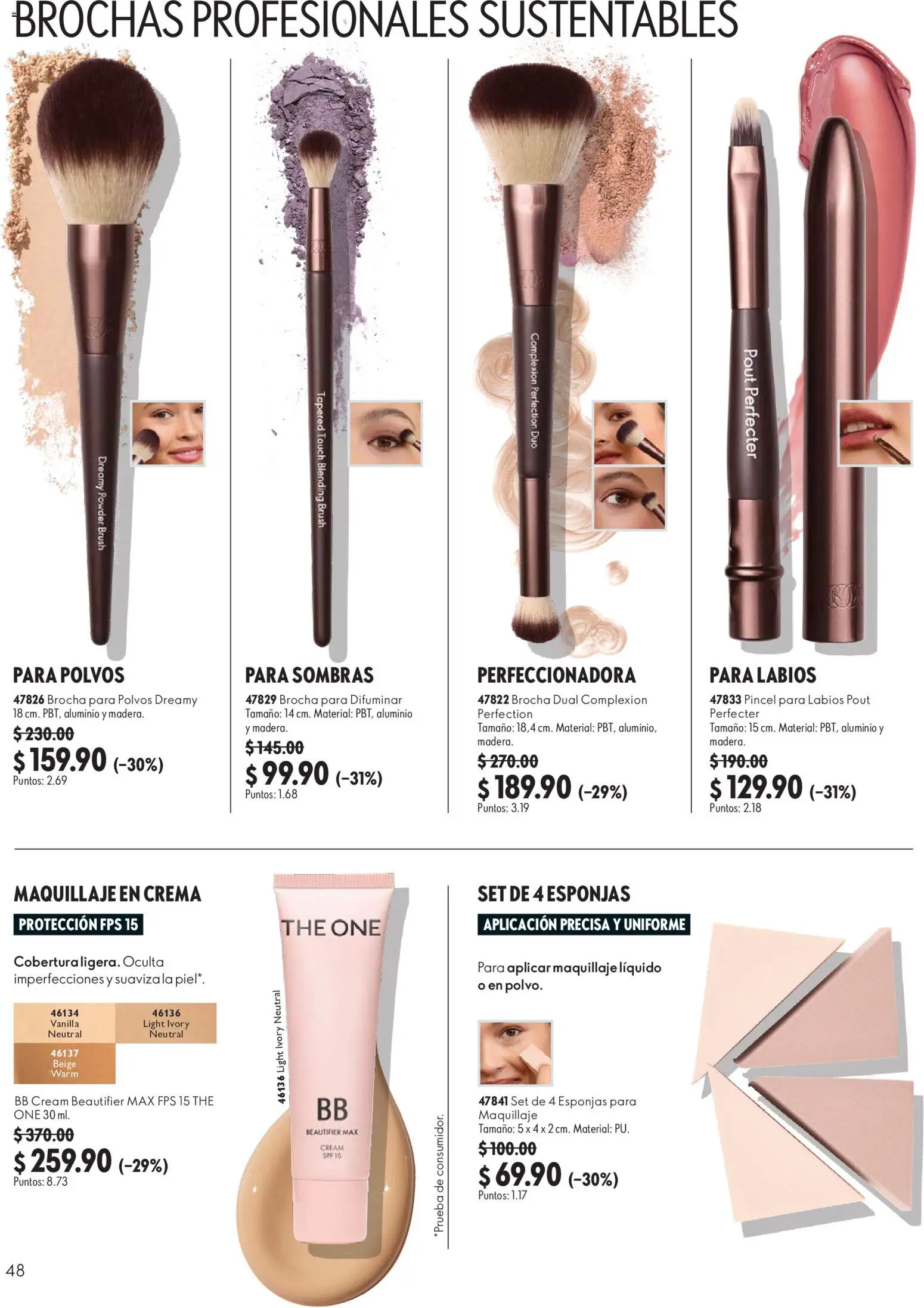 Nuevas ofertas de Oriflame válidas en toda la República Mexicana desde el 22/08/2026. ¡Encuentra las mejores ofertas en Oriflame campaña 12 2026! | Página: 48 | Productos: Pincel, Crema, Esponjas, Maquillaje