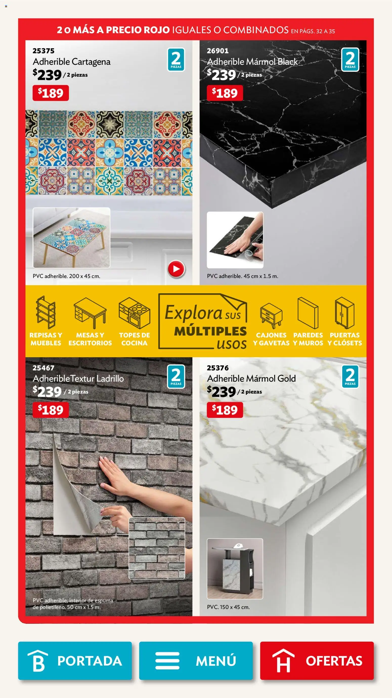 Nuevas ofertas de Betterware válidas en toda la República Mexicana desde el 02/02/2026. ¡Encuentra las mejores ofertas en Betterware campaña 2 2026! | Página: 33 | Productos: Espuma, Cocina, Ladrillo, Puertas