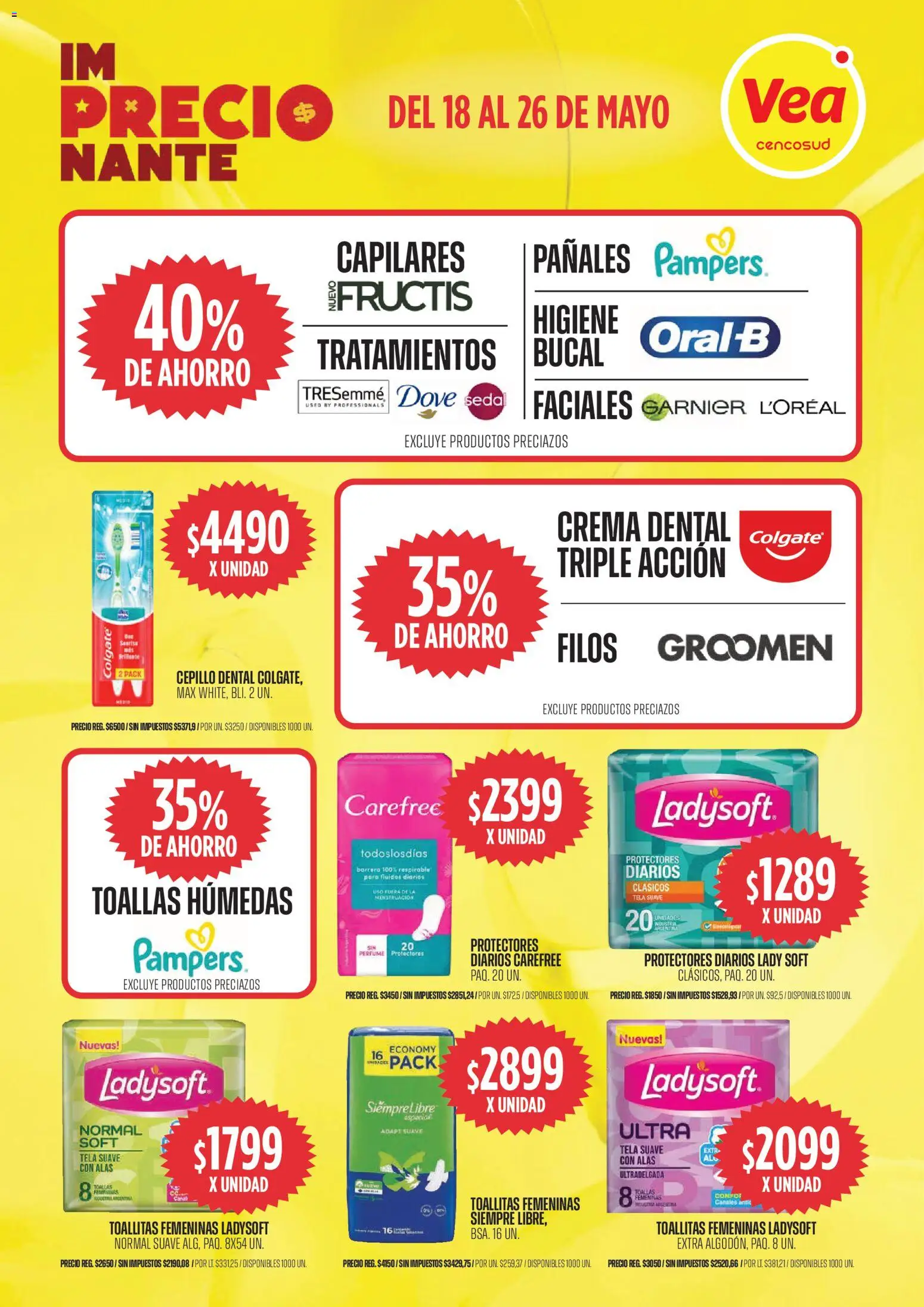 Vea ofertas │ válido desde el 18.05.2026 | Página: 8 | Productos: Perfume, Protectores diarios, Toallitas femeninas, Crema
